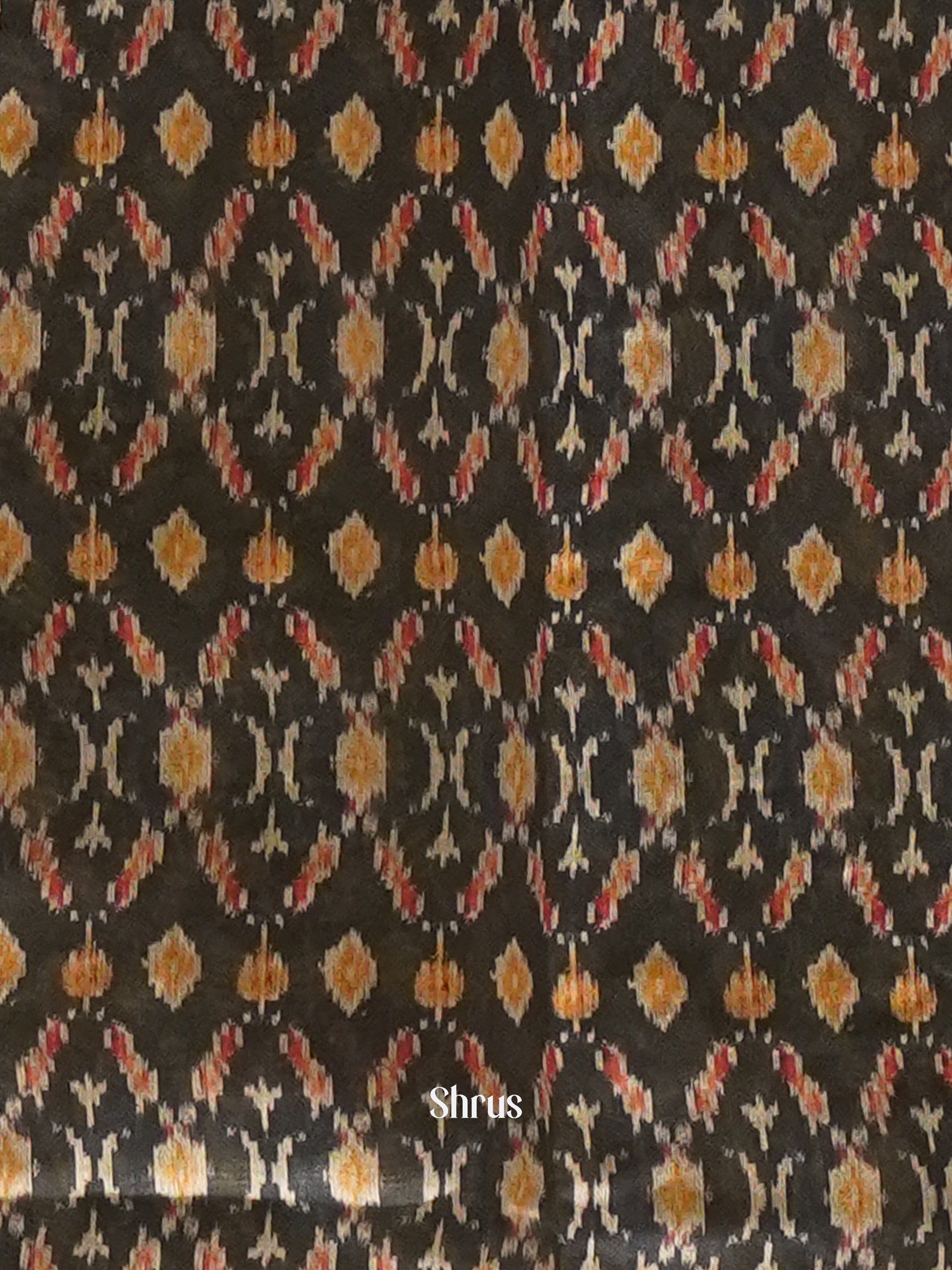 Dusty Pink & Black - Semi Kantha Saree - Shop on ShrusEternity.com