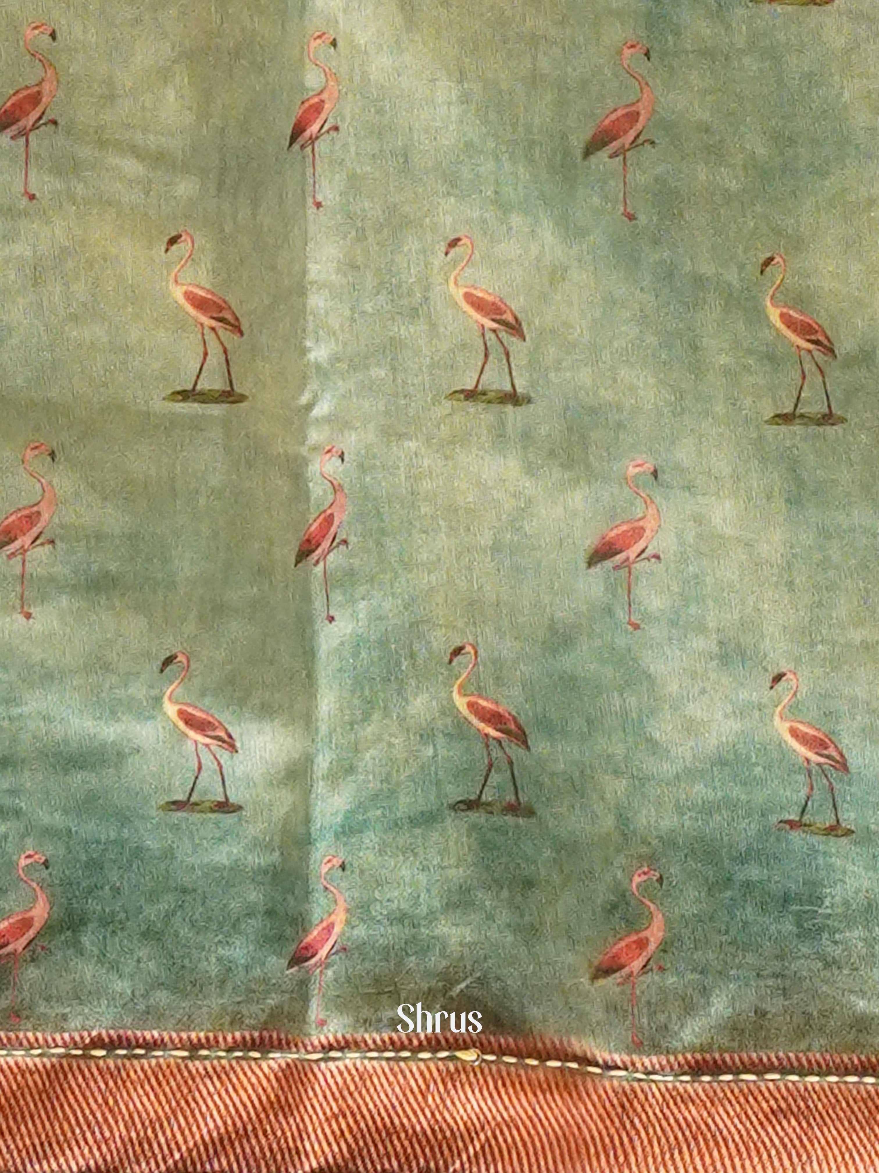 Blue & Brown - Semi Kantha Saree - Shop on ShrusEternity.com