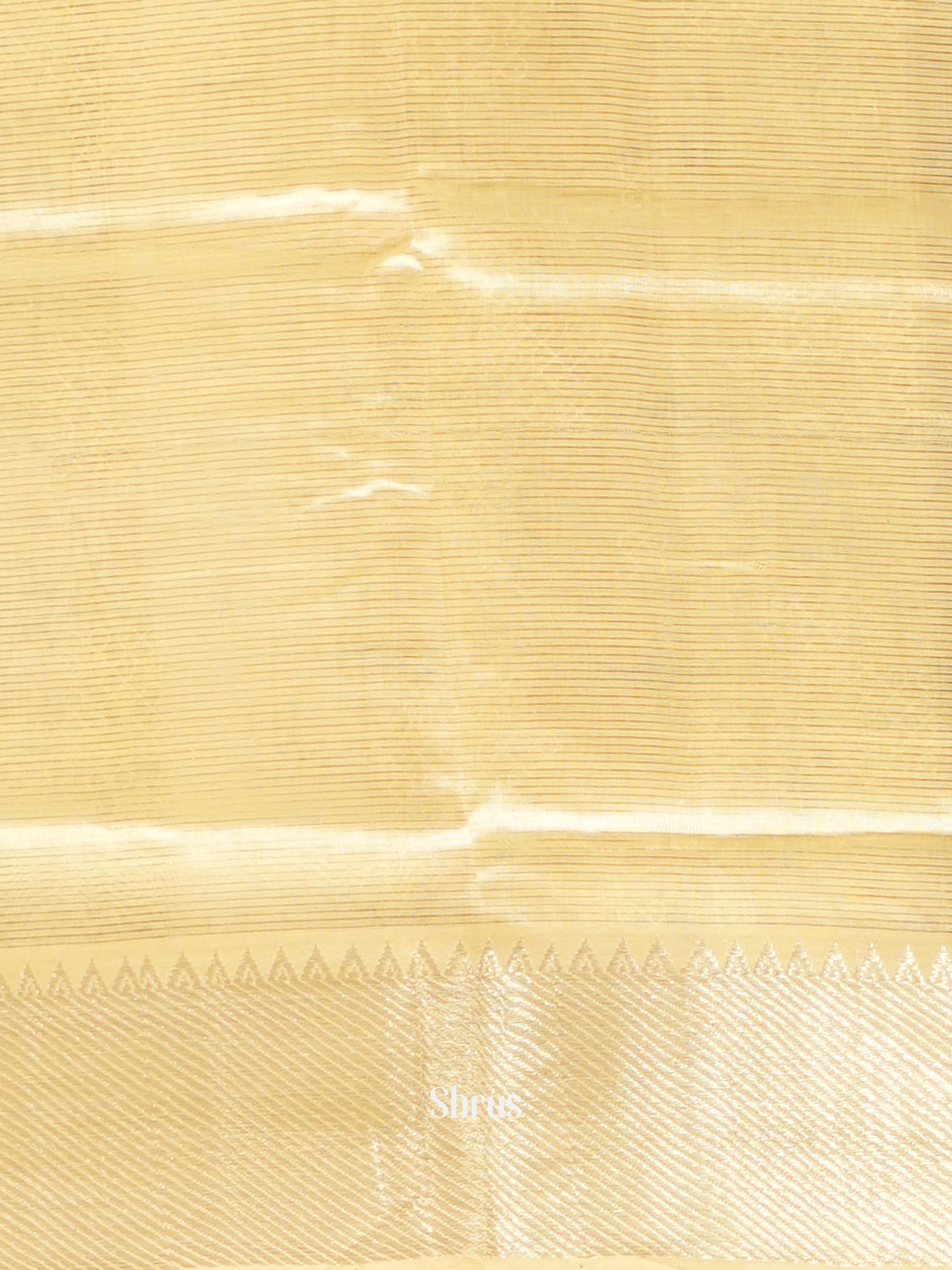Cream(Single Tone) - Mangalagiri silkcotton Saree - Shop on ShrusEternity.com