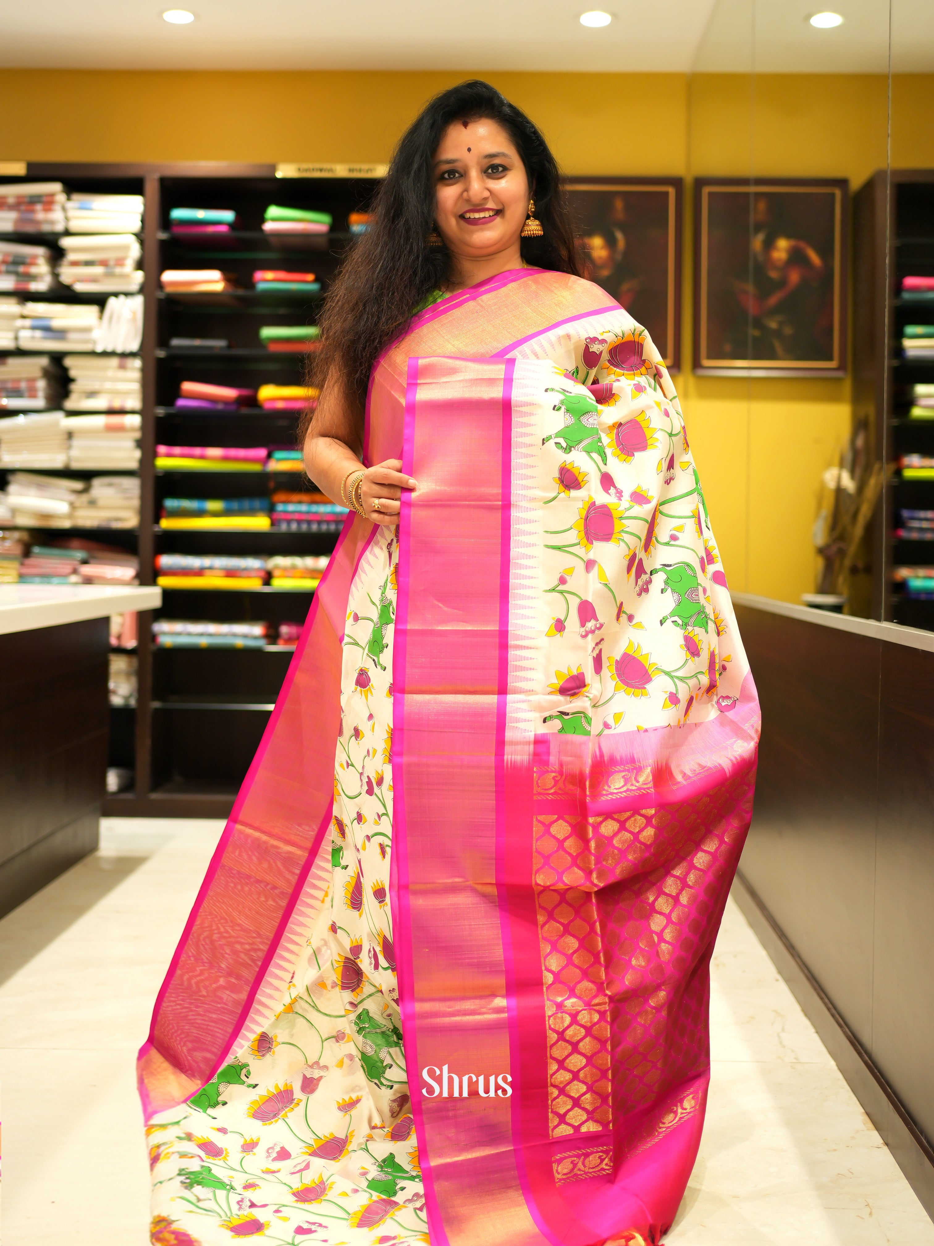 CGS10057 - Silk Cotton Saree - Shop on ShrusEternity.com