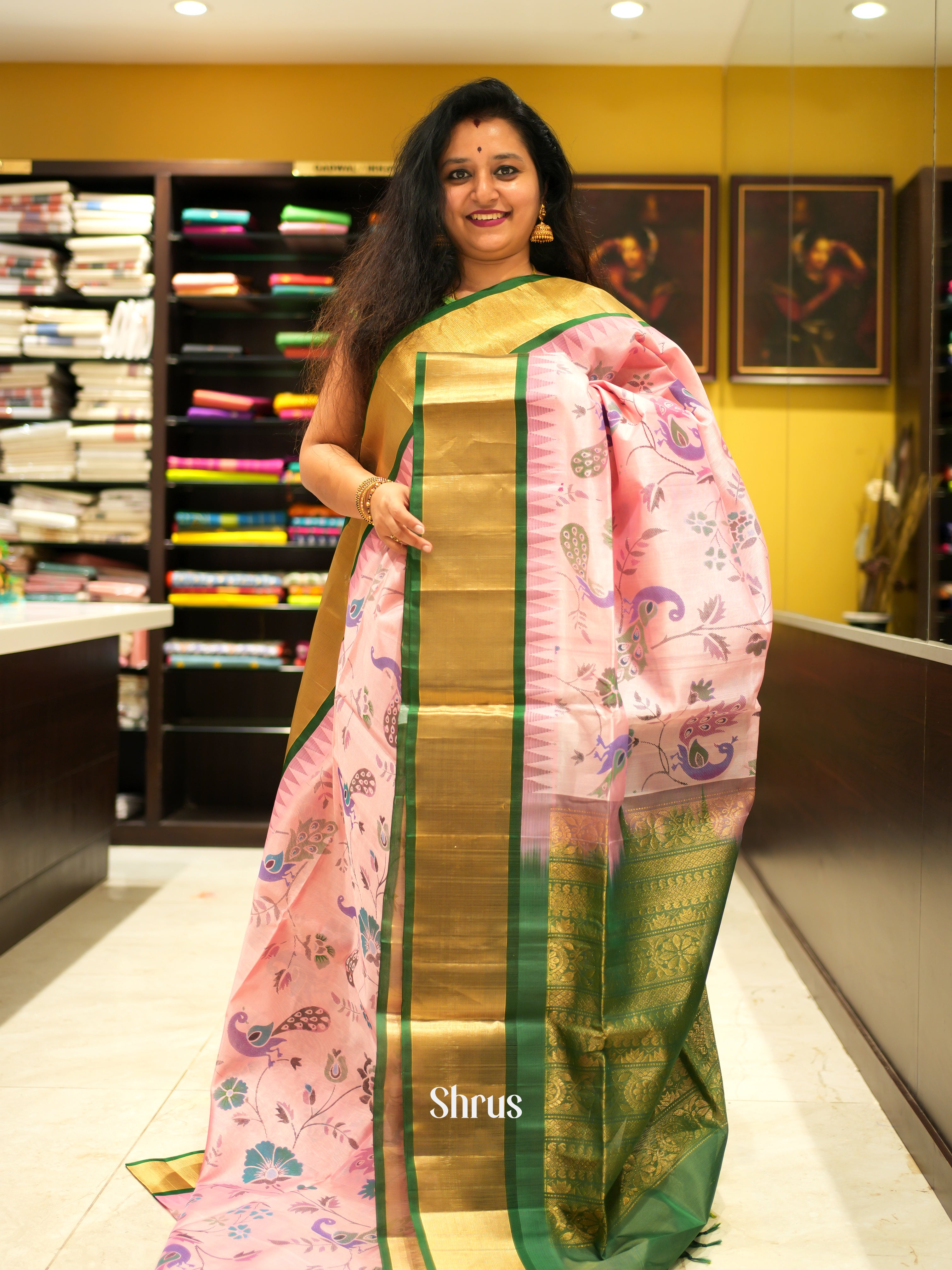 CGS10058 - Silk Cotton Saree - Shop on ShrusEternity.com