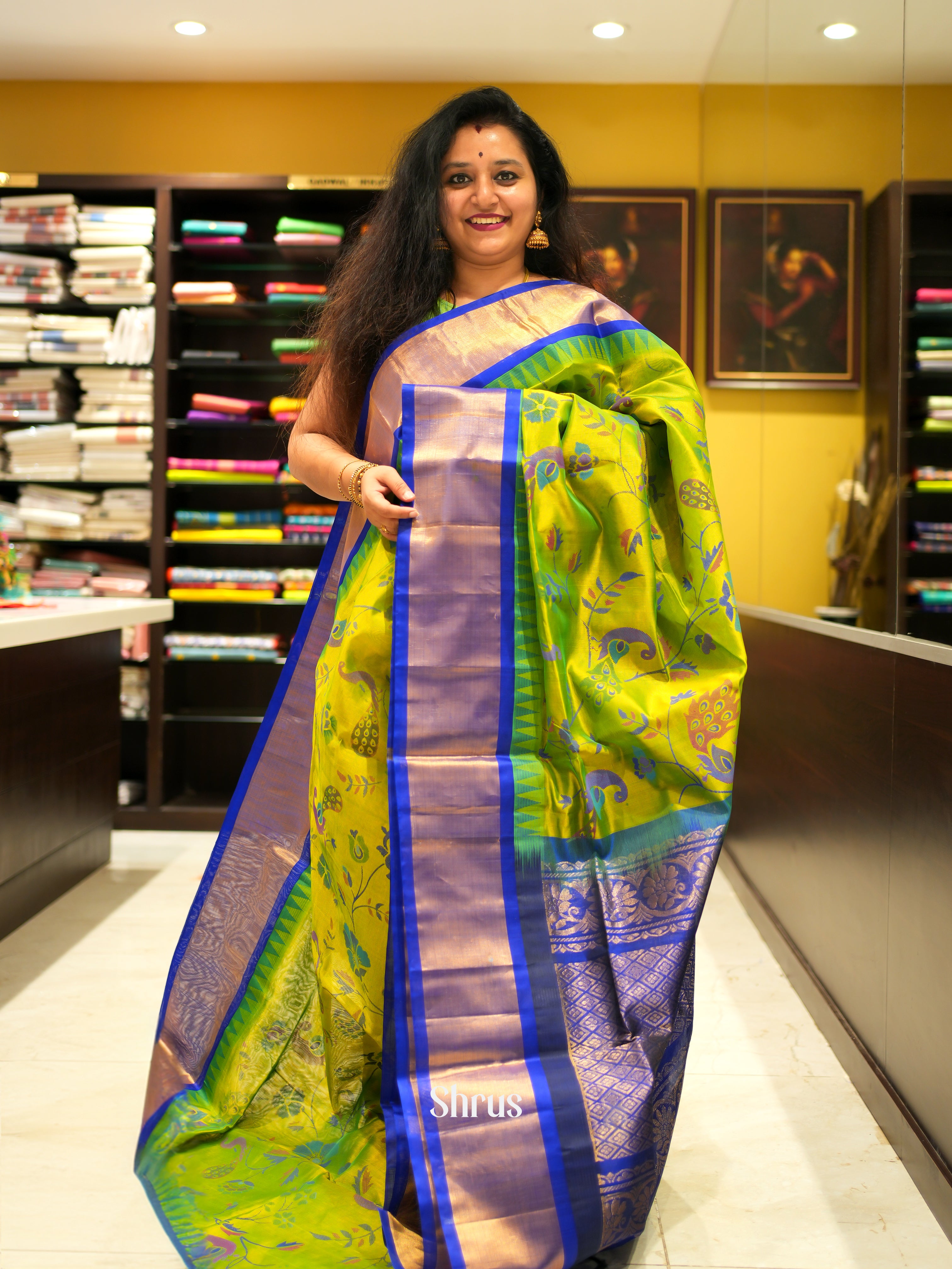 CGS10063 - Silk Cotton Saree - Shop on ShrusEternity.com
