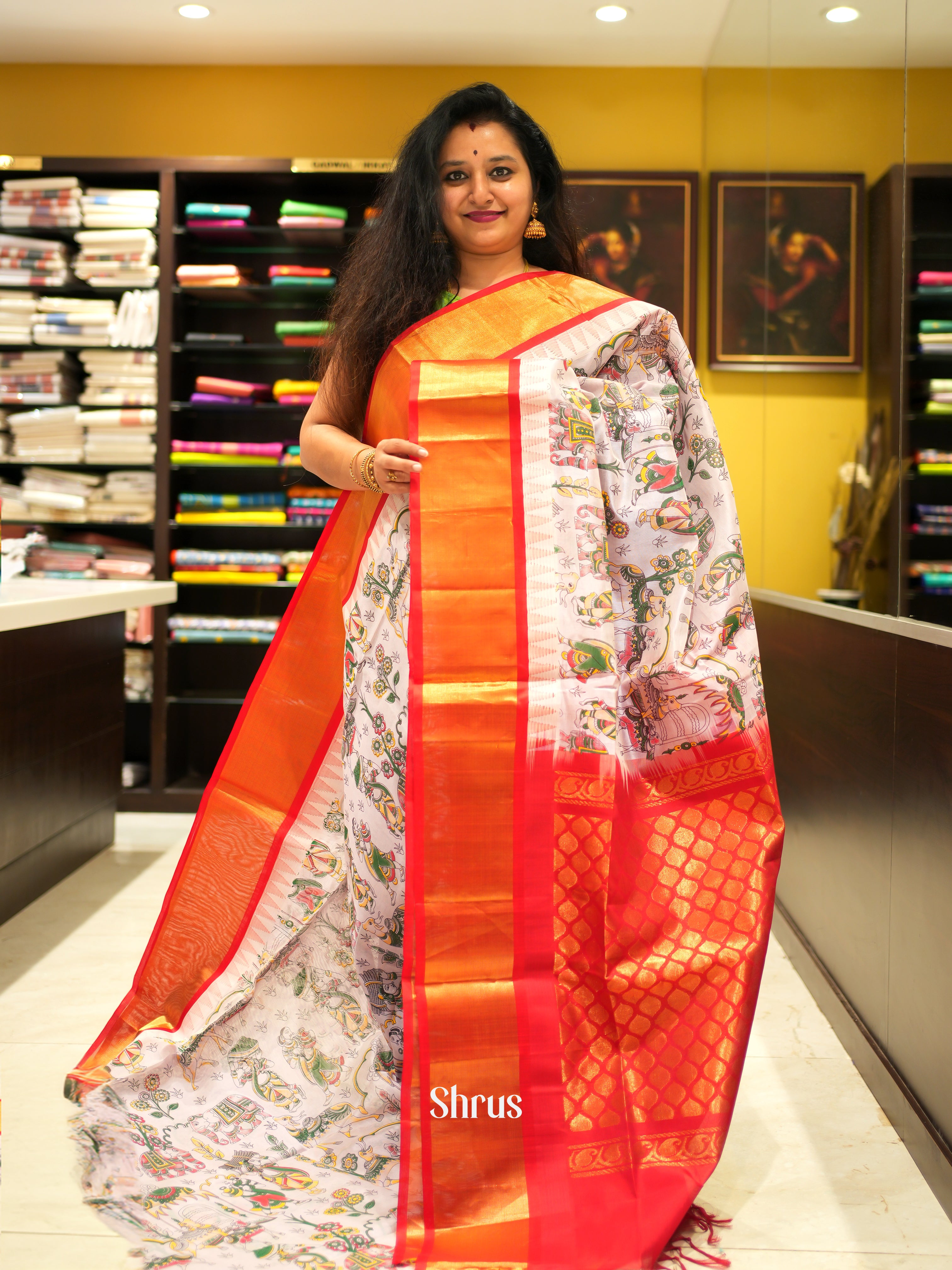 CGS10066 - Silk Cotton Saree - Shop on ShrusEternity.com