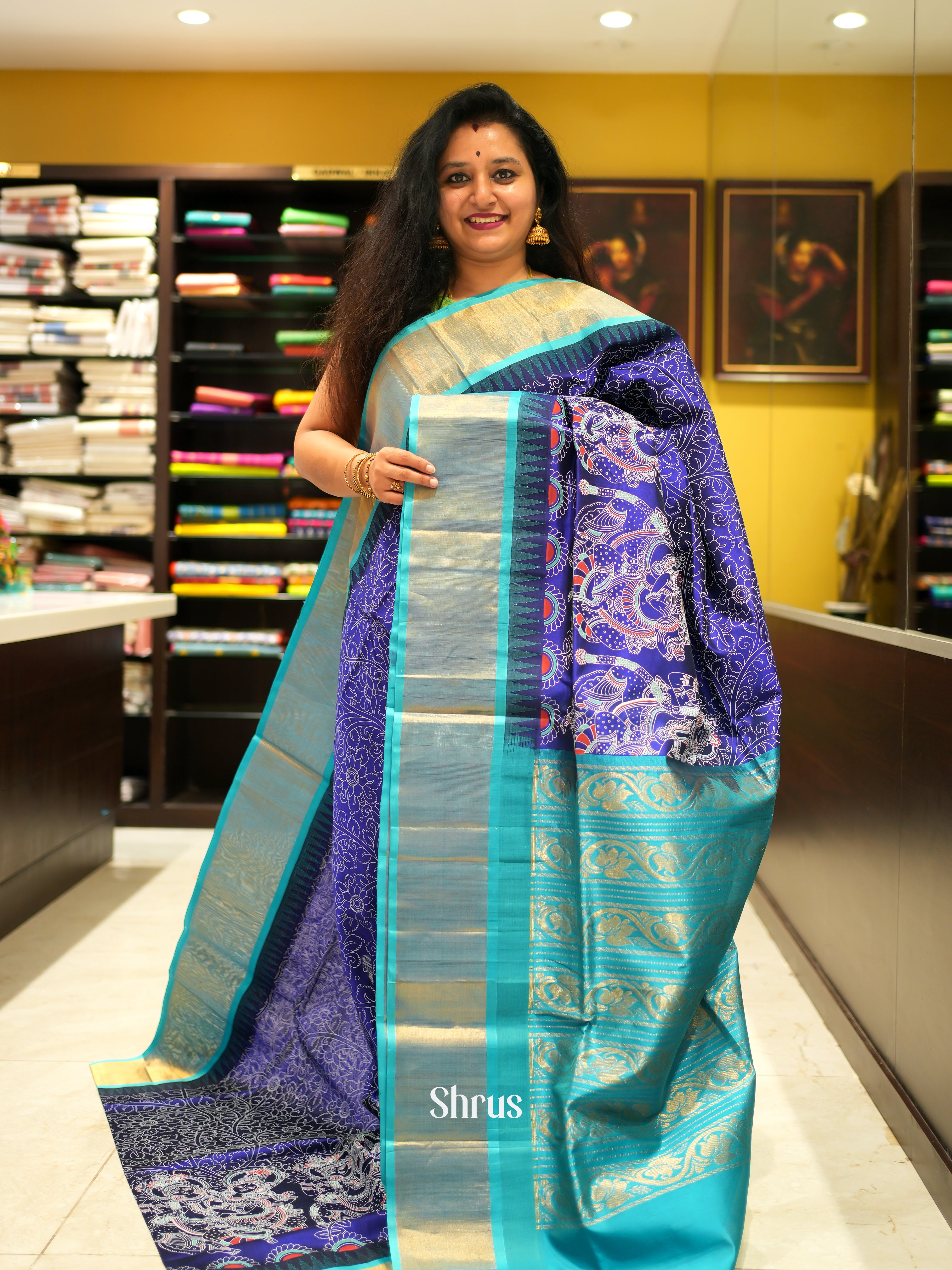 CGS10069 - Silk Cotton Saree - Shop on ShrusEternity.com