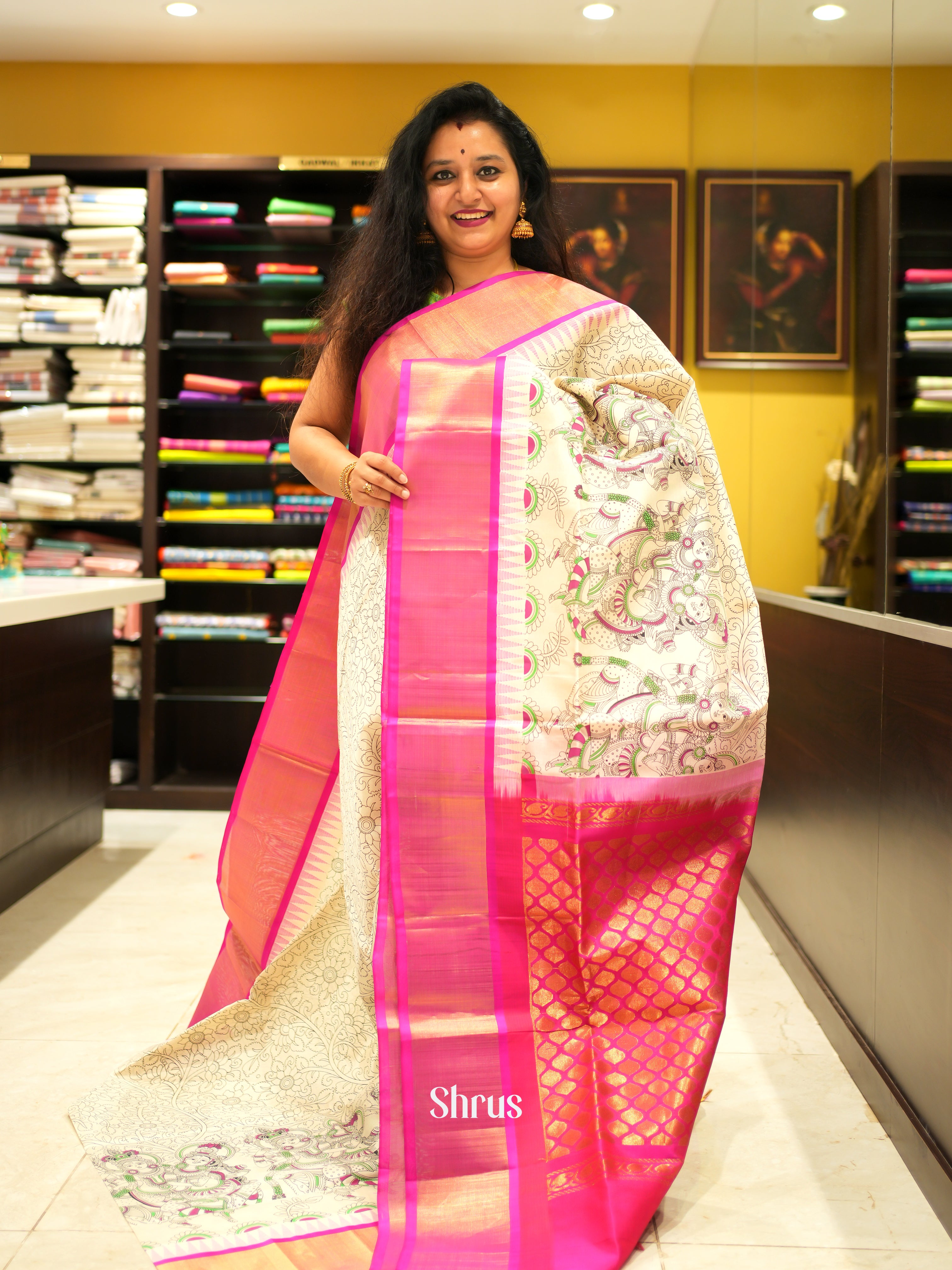 CGS10072 - Silk Cotton Saree - Shop on ShrusEternity.com