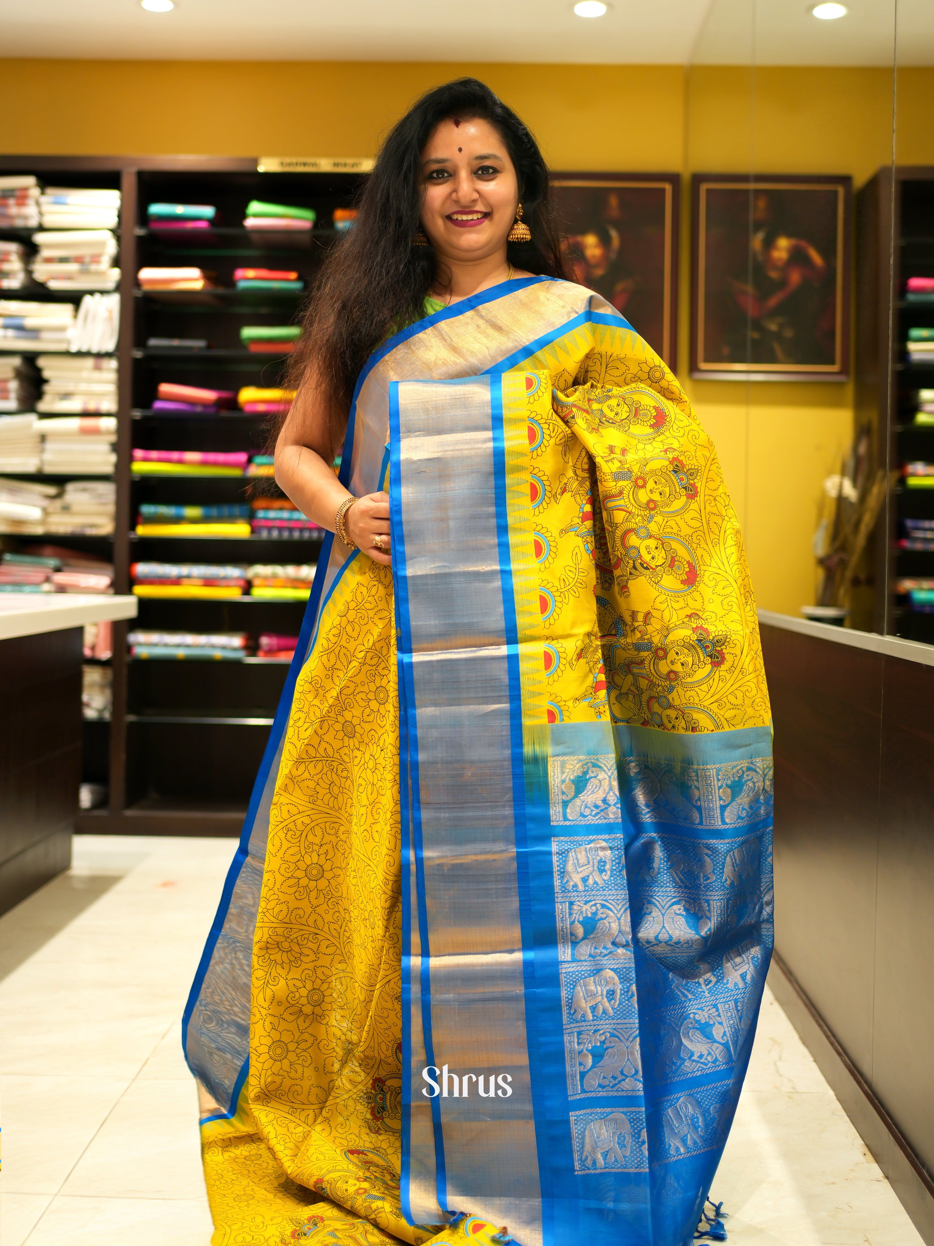 CGS10076 - Silk Cotton Saree - Shop on ShrusEternity.com