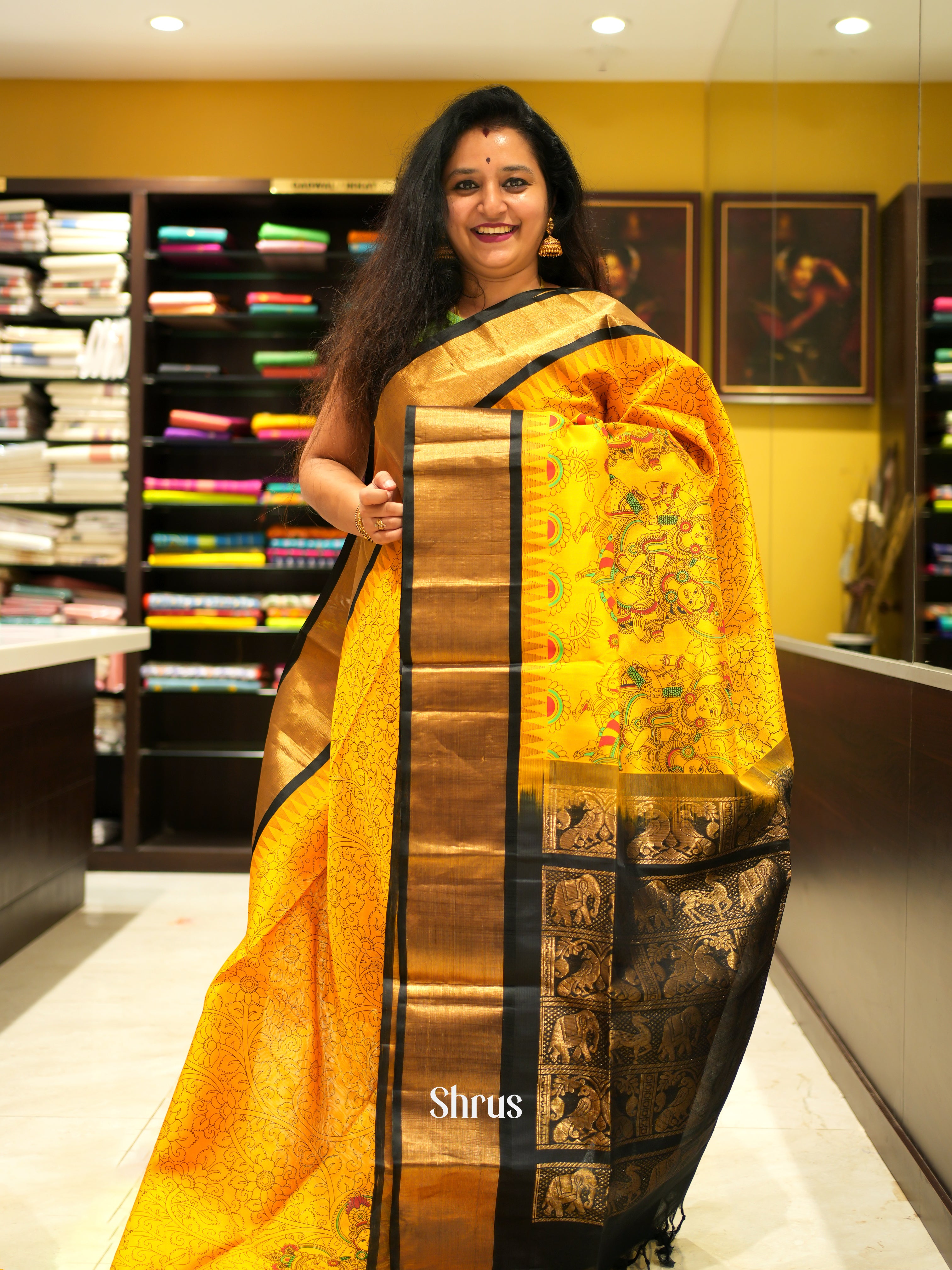 CGS10079 - Silk Cotton Saree - Shop on ShrusEternity.com