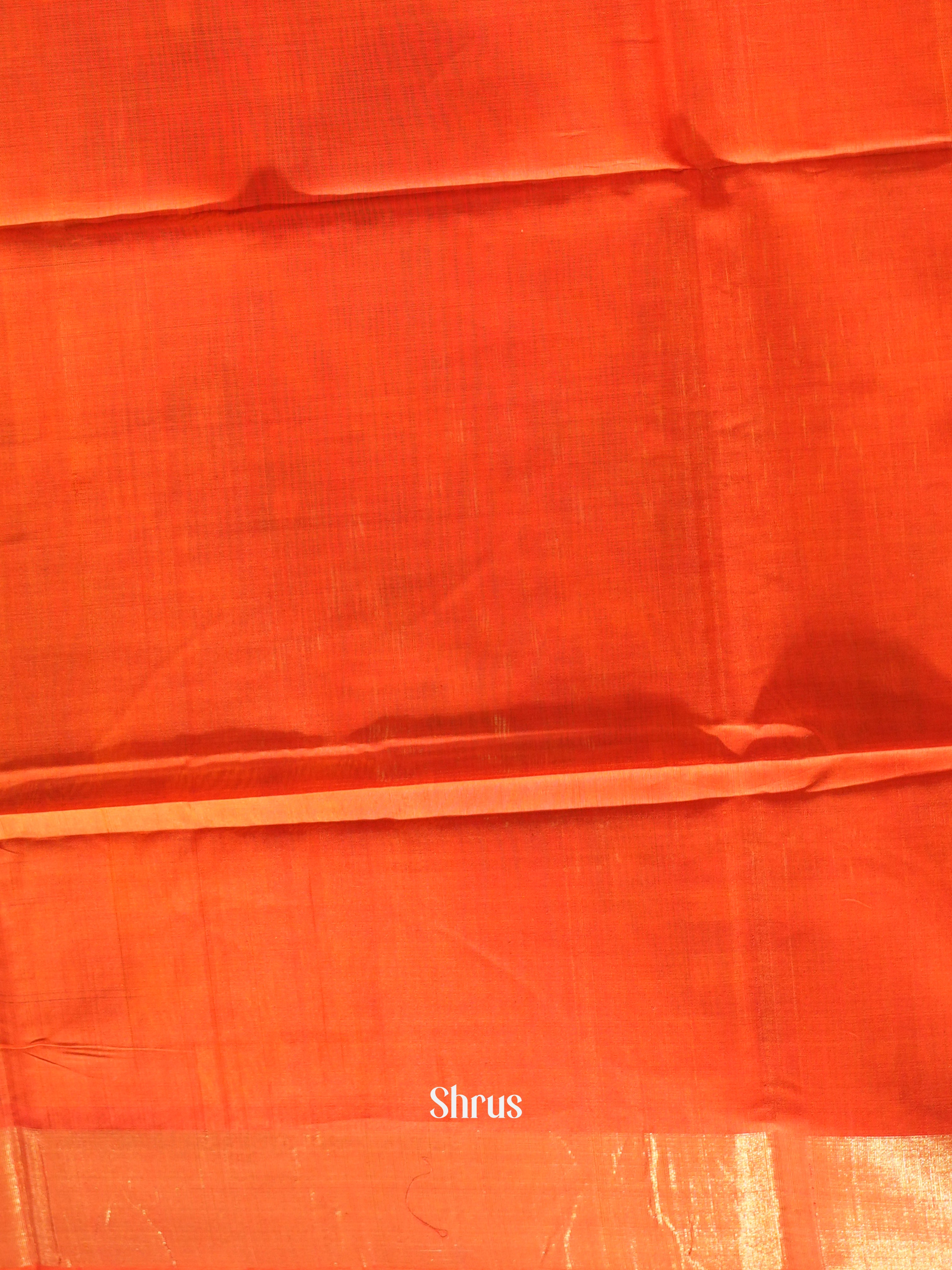 Black & Orange - Pochampally sico Saree - Shop on ShrusEternity.com