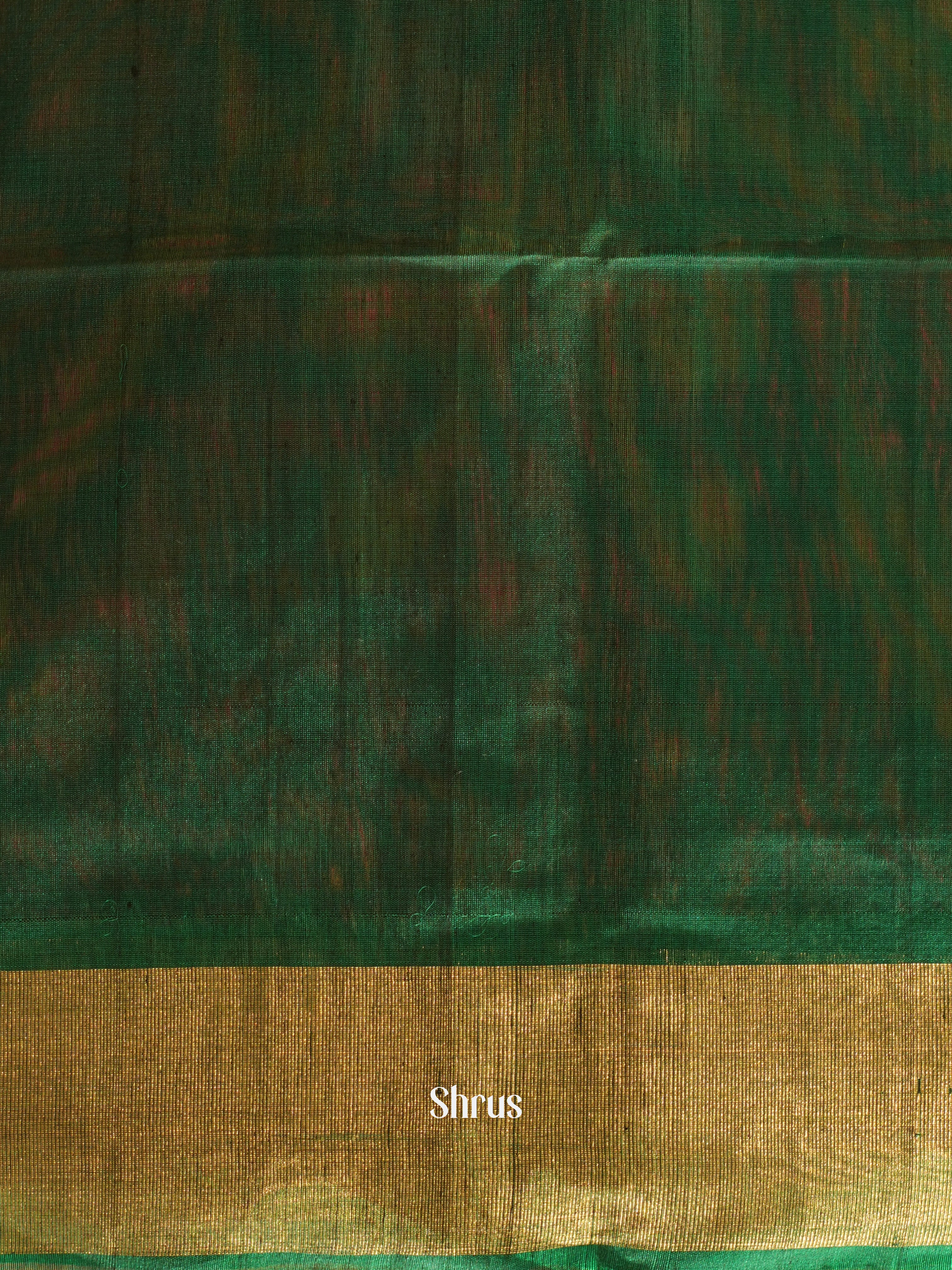 Brown & Green - Pochampally sico Saree - Shop on ShrusEternity.com