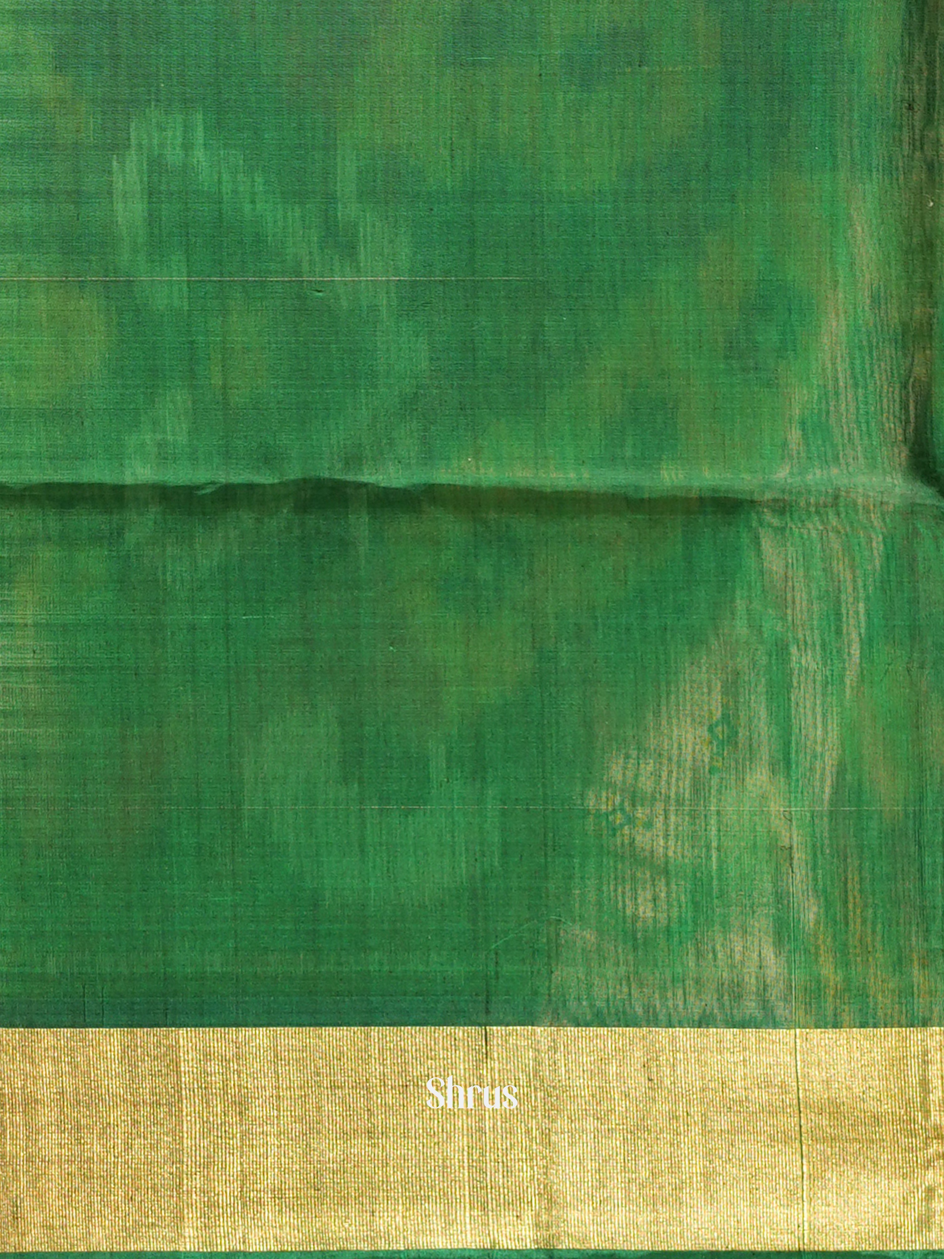 Grey & Green - Pochampally sico Saree - Shop on ShrusEternity.com