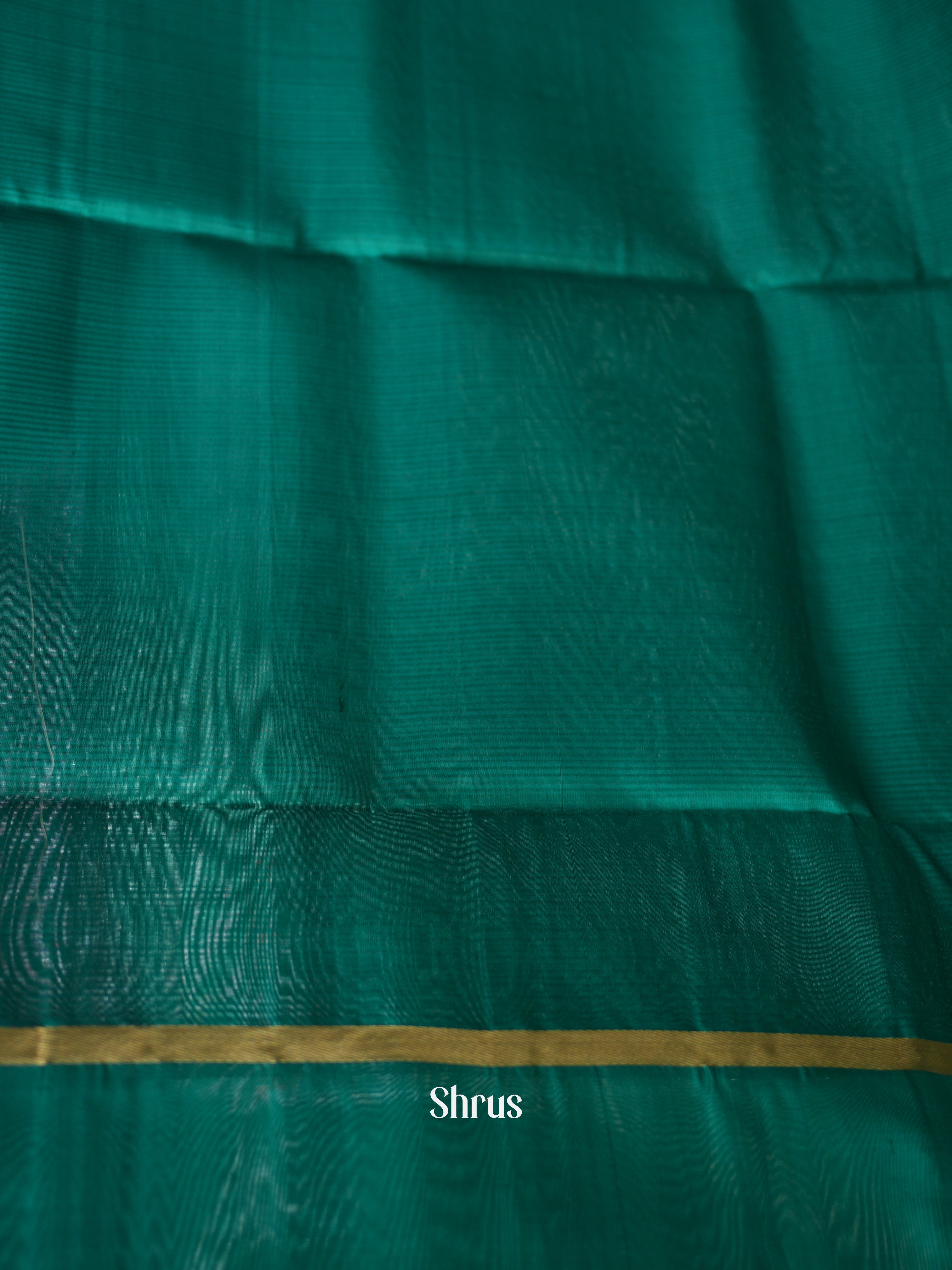 Violet & Teal - Soft Silk Saree - Shop on ShrusEternity.com