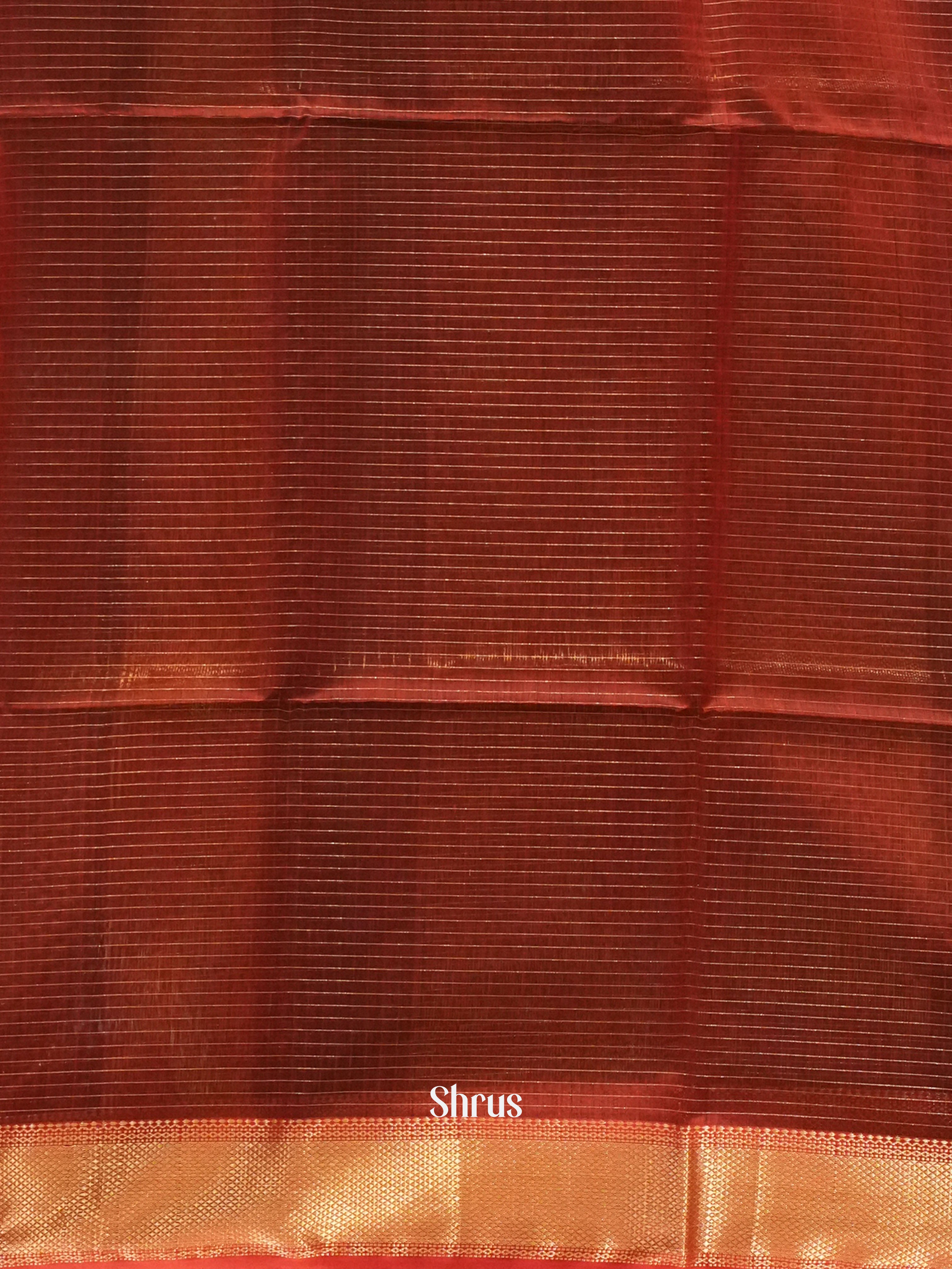 Black & Maroon - Maheshwari silkcotton Saree - Shop on ShrusEternity.com