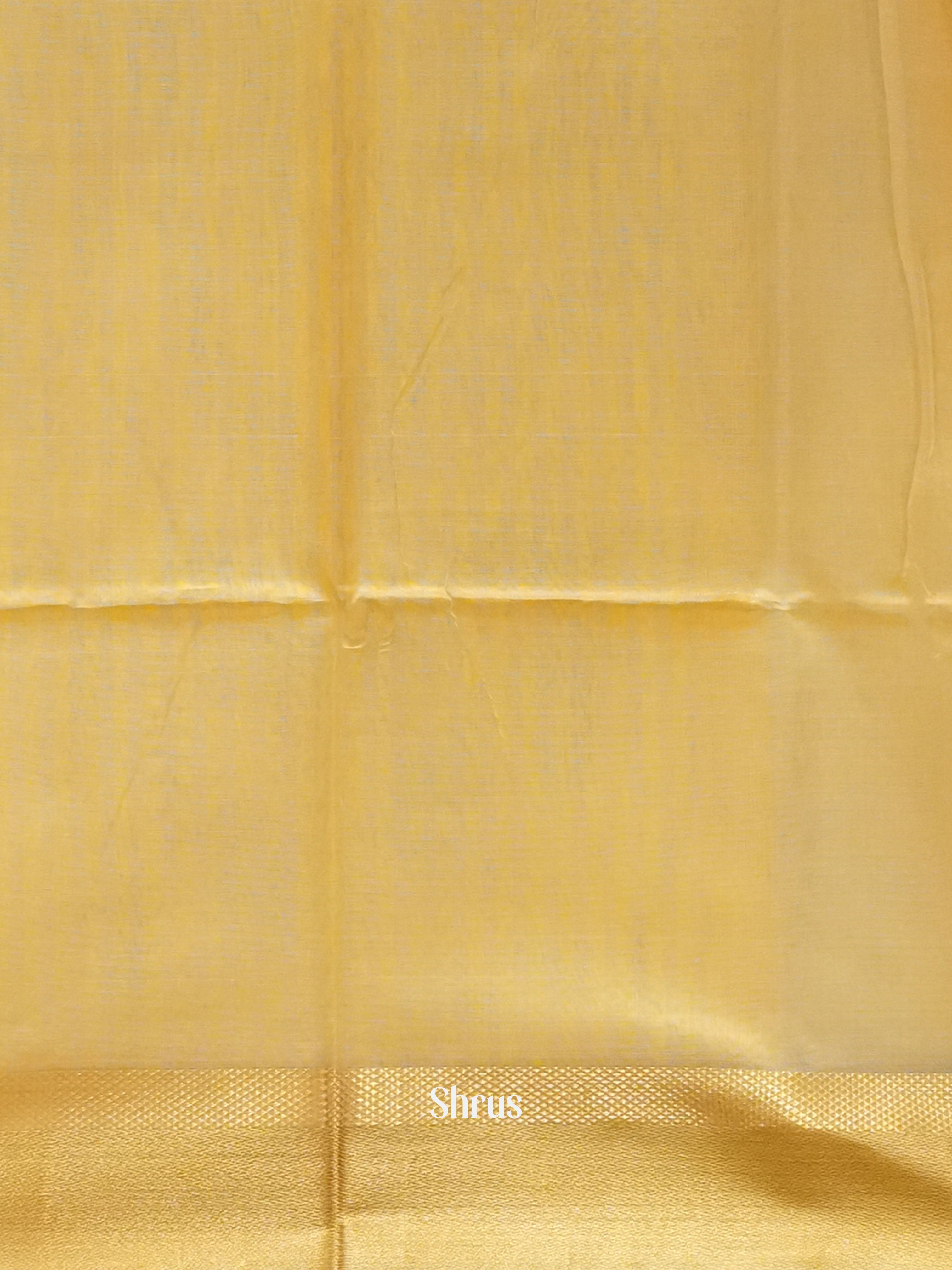 Yellow- Maheshwari silkcotton Saree - Shop on ShrusEternity.com