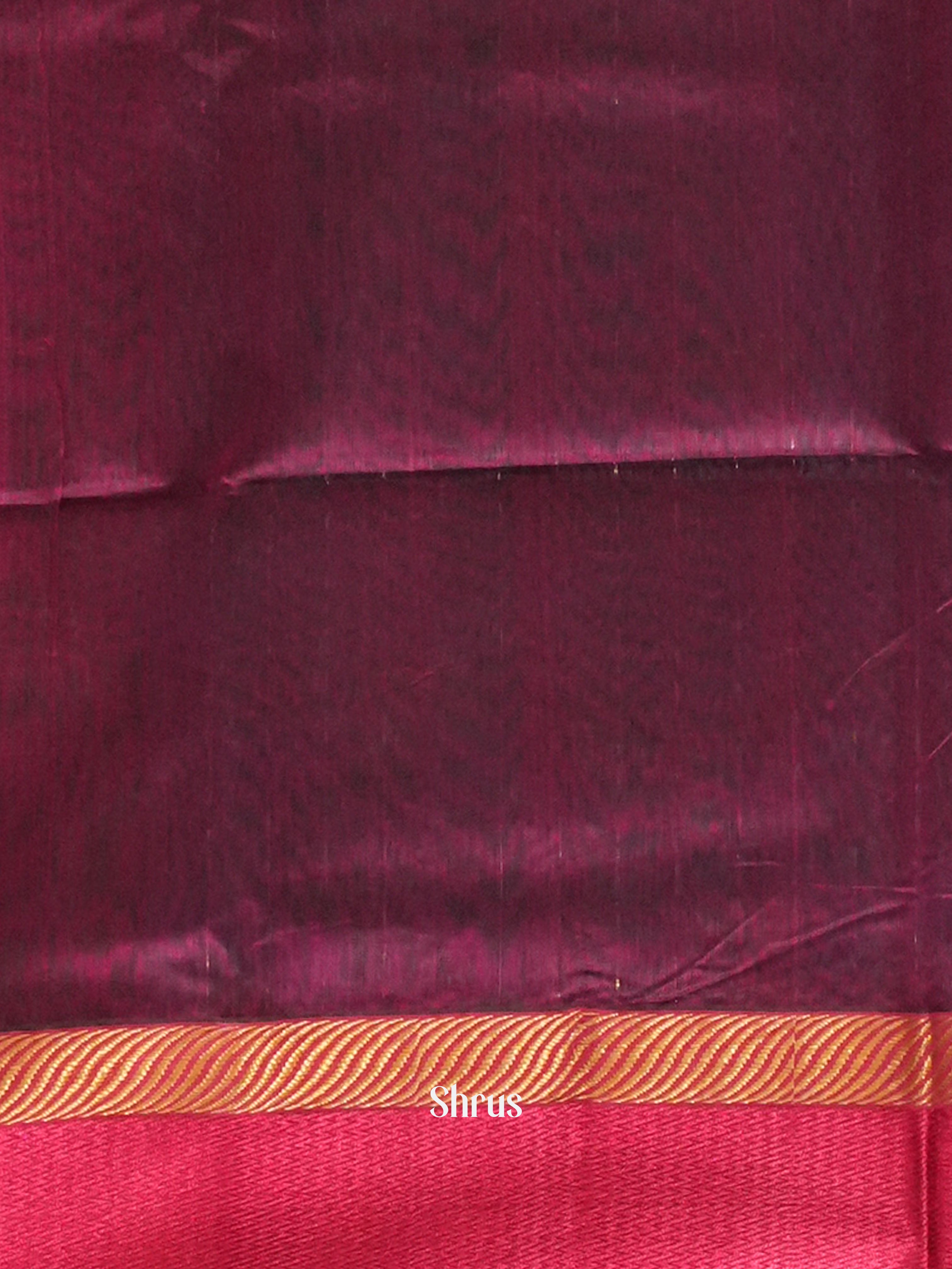 Blue & Pink - Maheshwari silkcotton Saree - Shop on ShrusEternity.com