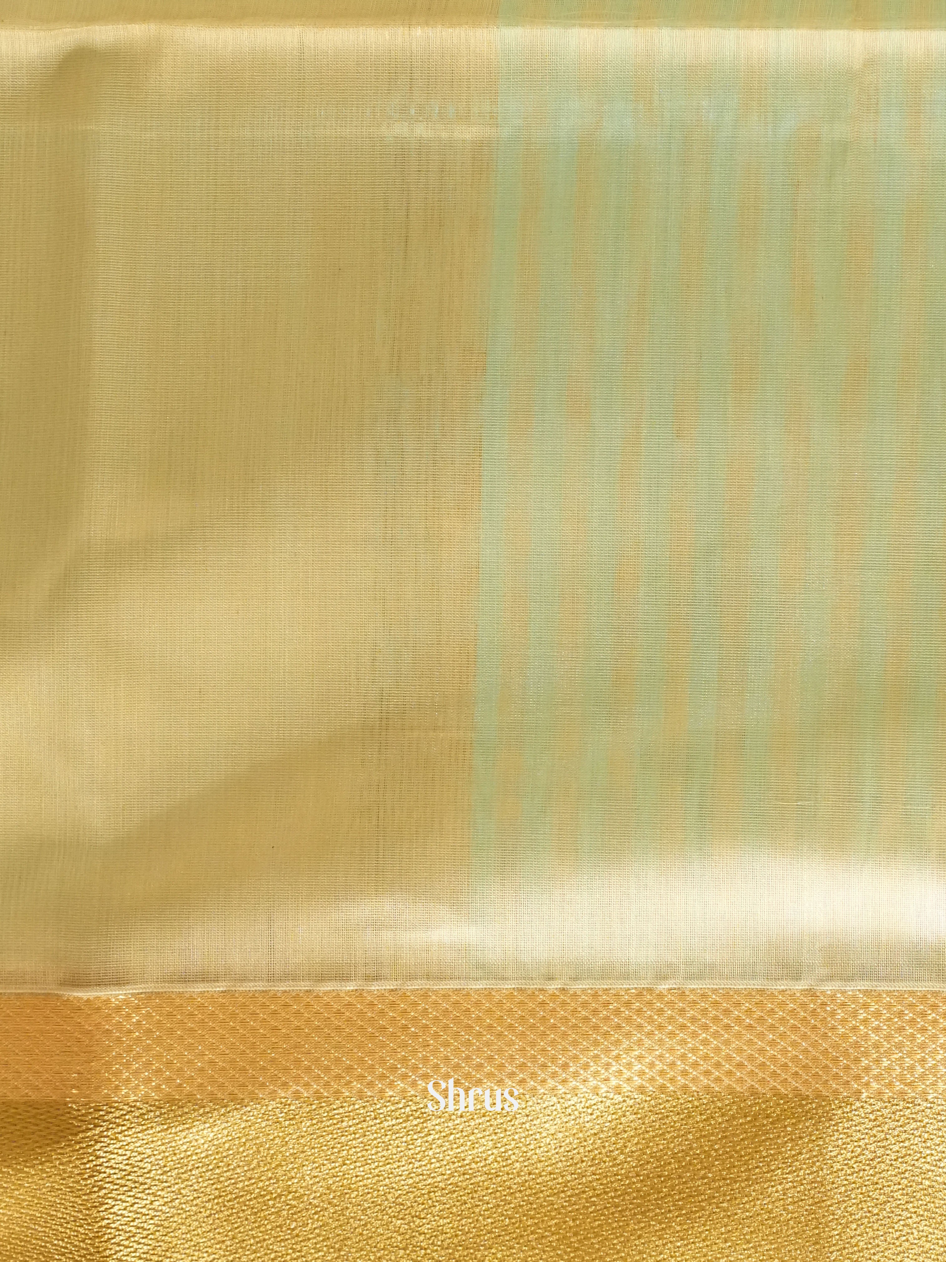 Teal & Gold - Maheshwari silkcotton Saree - Shop on ShrusEternity.com