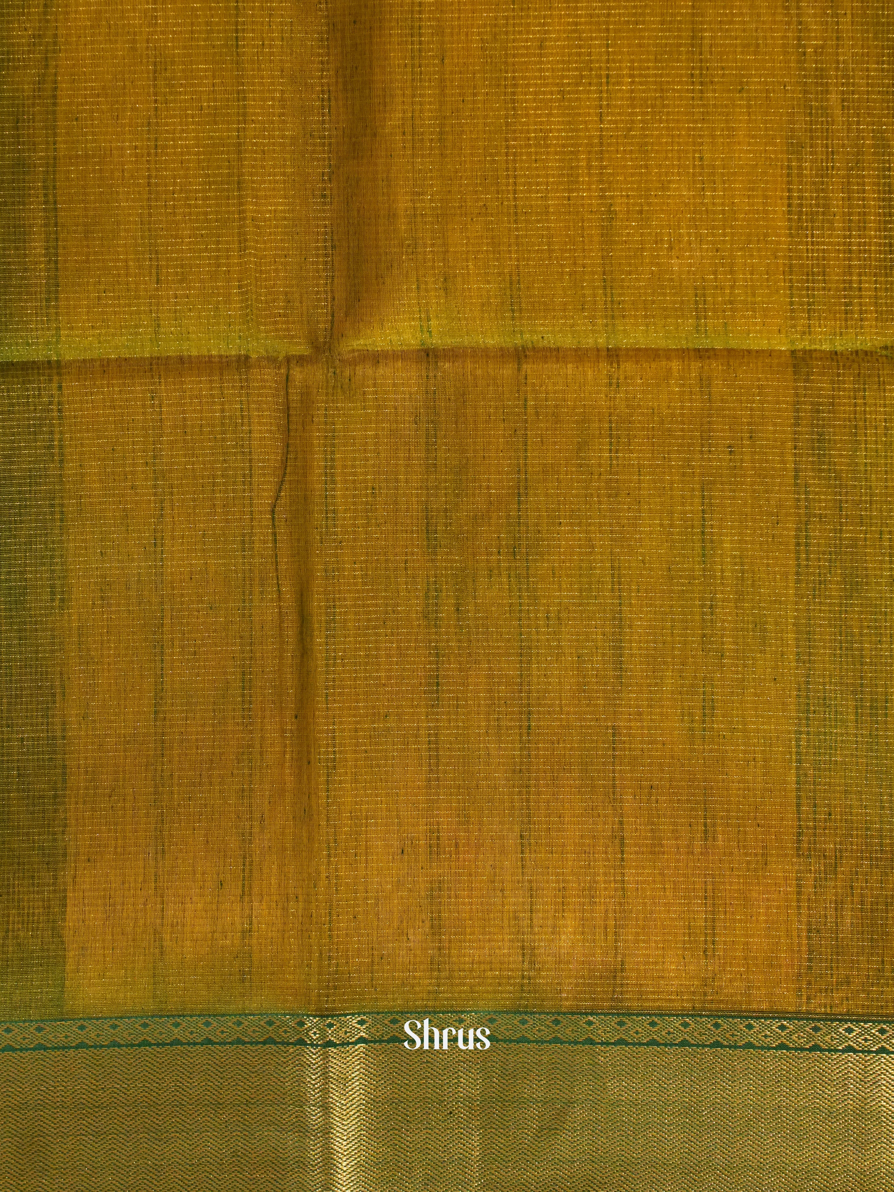 Yellow & Green - Maheshwari silkcotton Saree - Shop on ShrusEternity.com