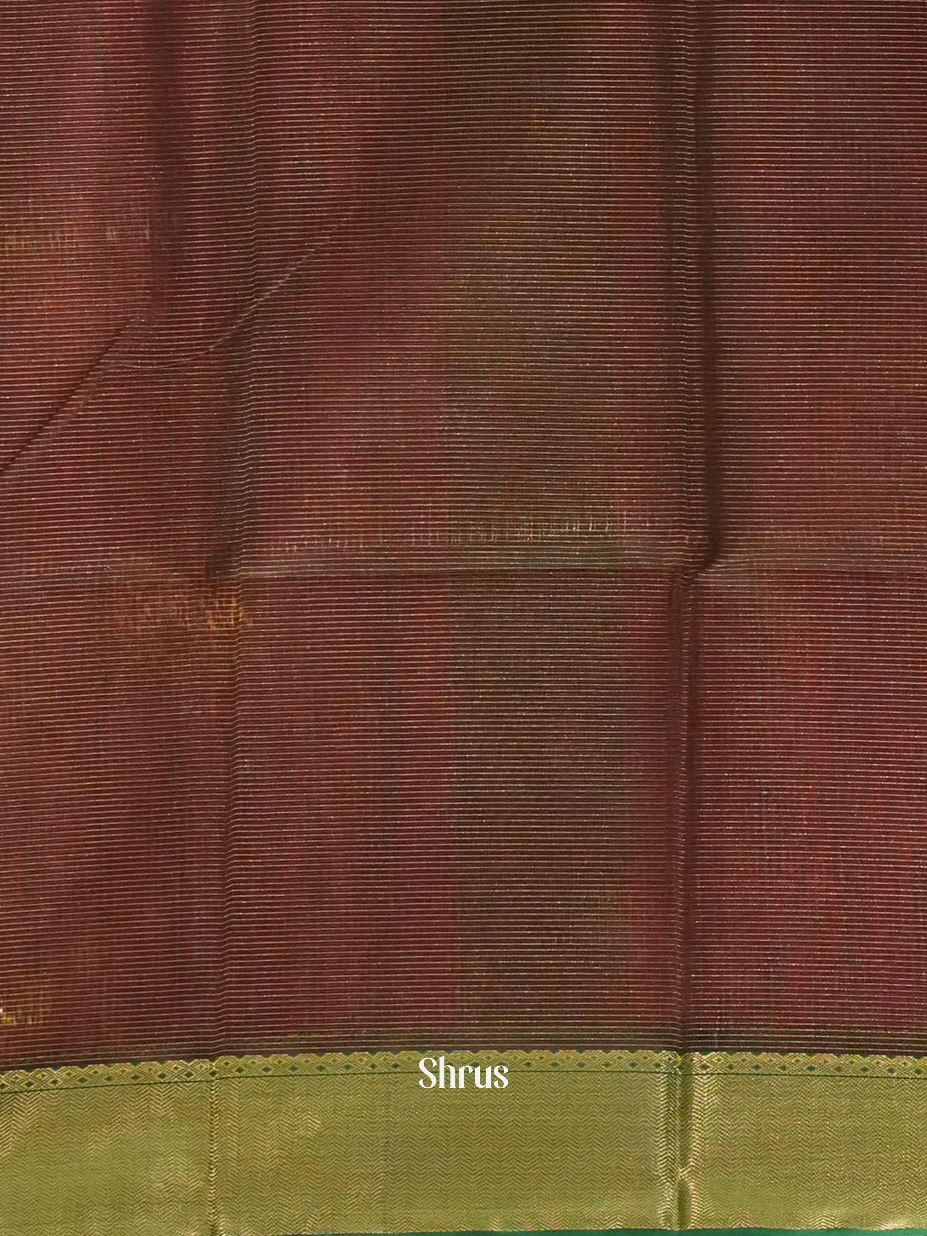 Pink & Brown - Maheshwari silkcotton Saree - Shop on ShrusEternity.com