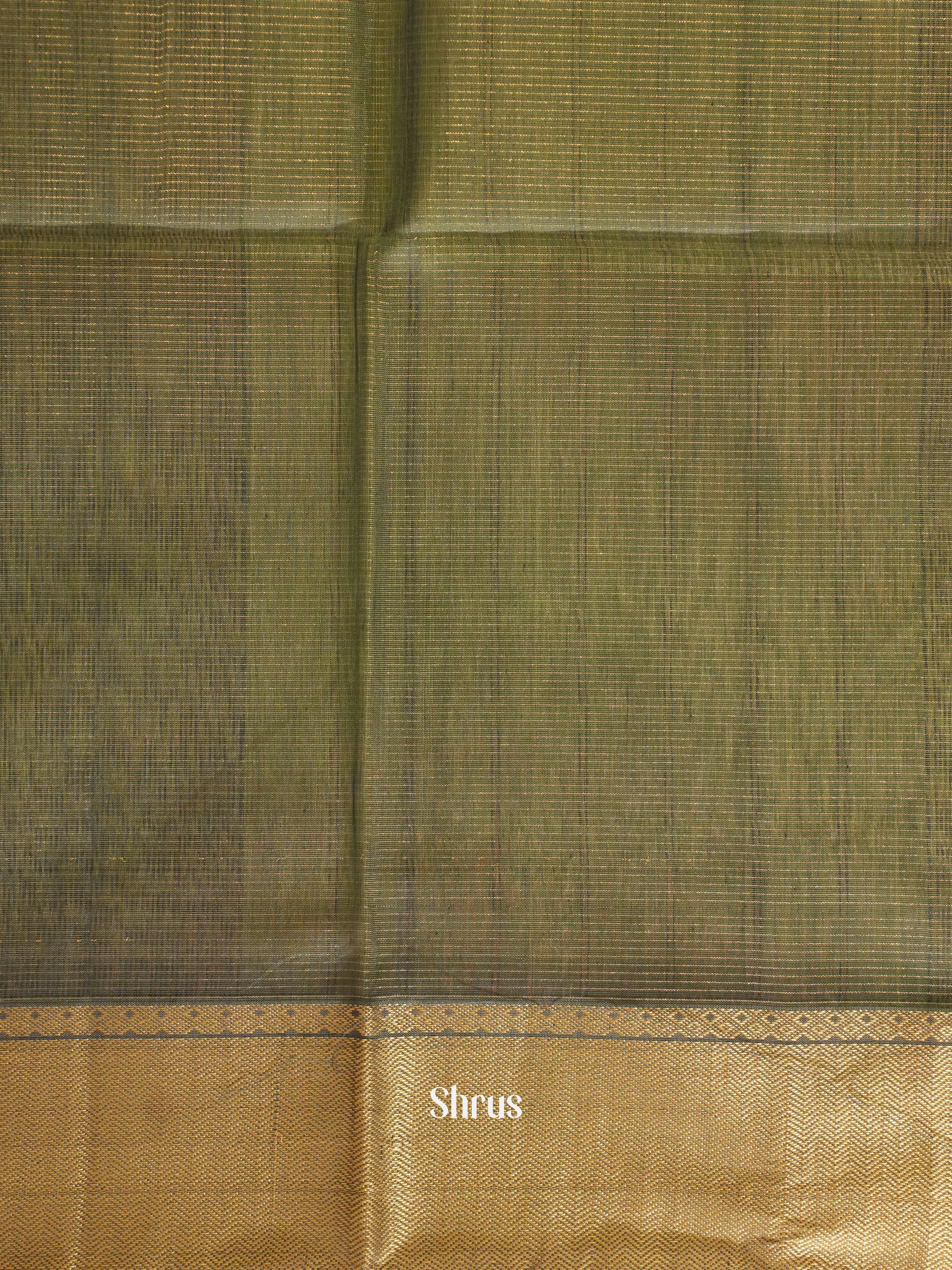 Green & Grey - Maheshwari silkcotton Saree - Shop on ShrusEternity.com