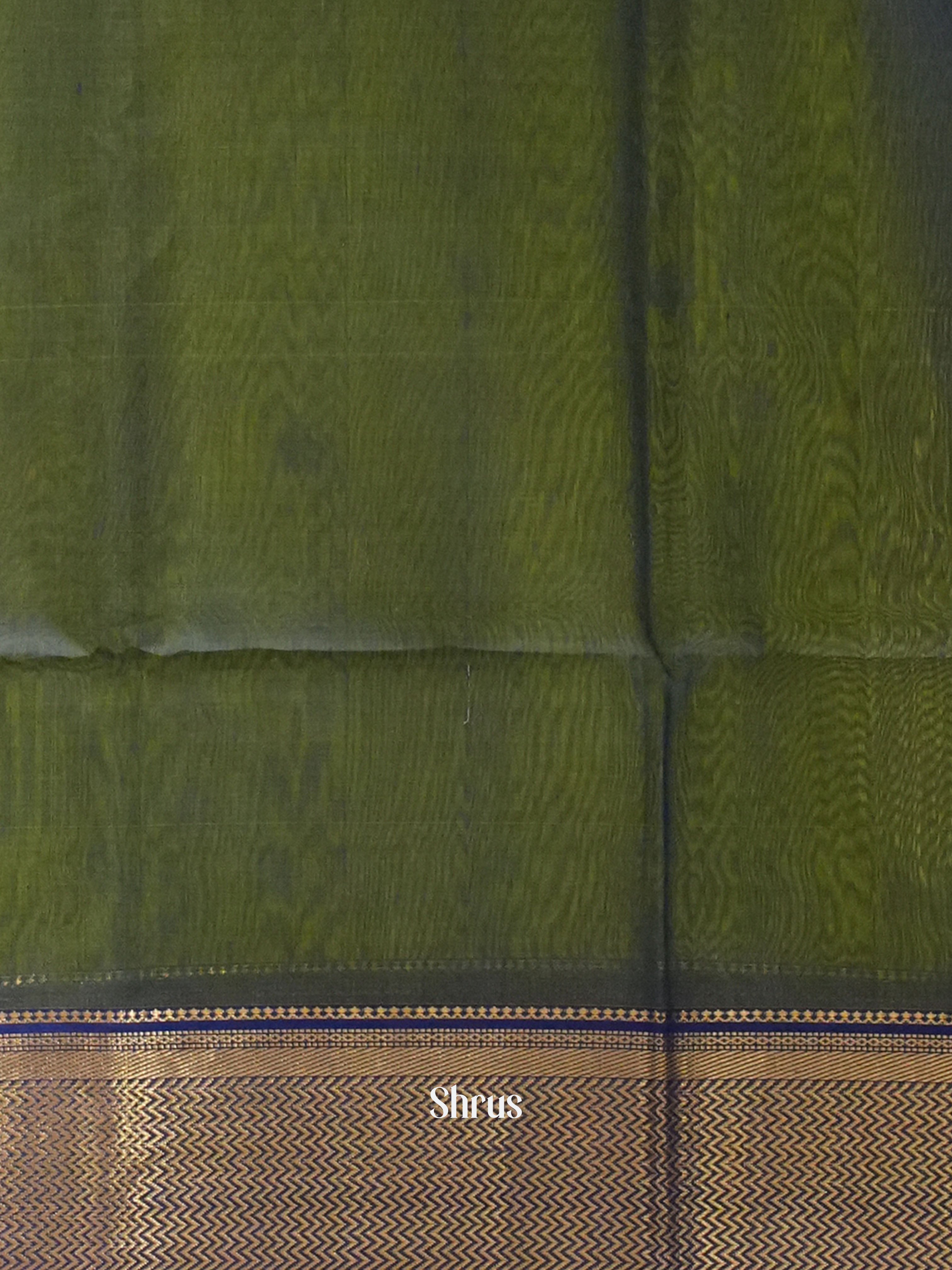 Green & Grey - Maheshwari silkcotton saree - Shop on ShrusEternity.com