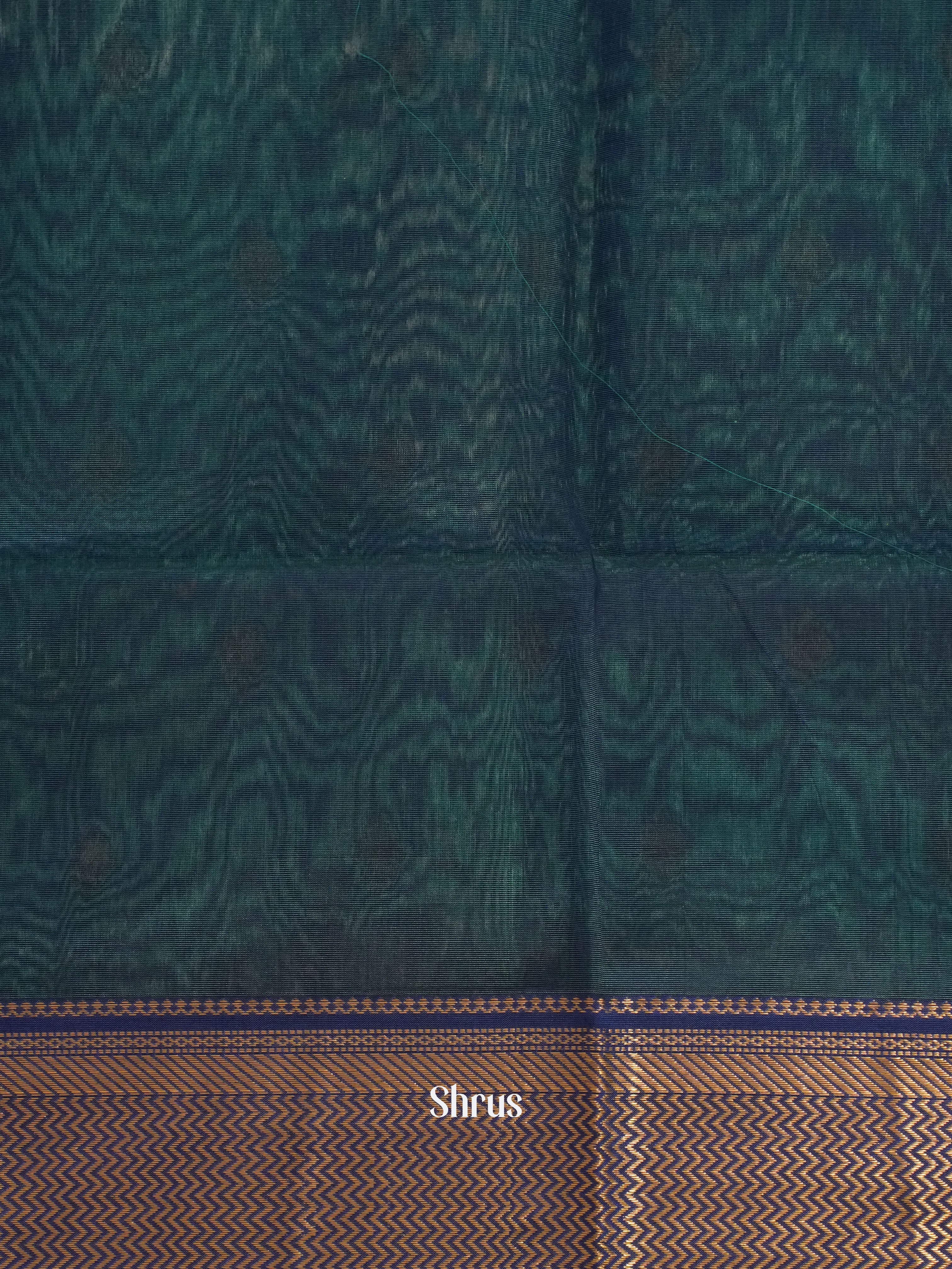 Teal & Blue -Maheshwari silkcotton Saree - Shop on ShrusEternity.com