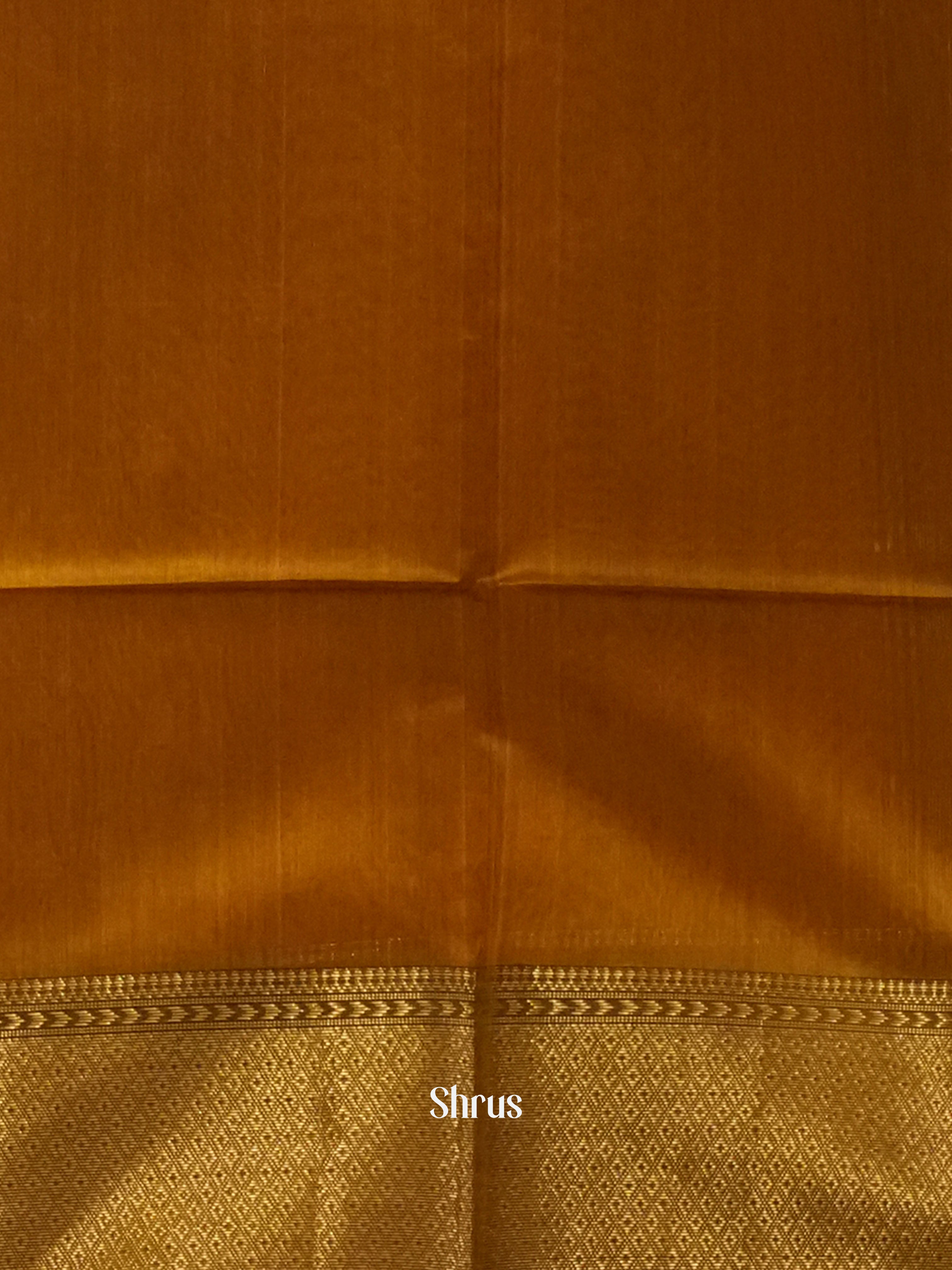 Golden Brown - Maheshwari silkcotton Saree - Shop on ShrusEternity.com