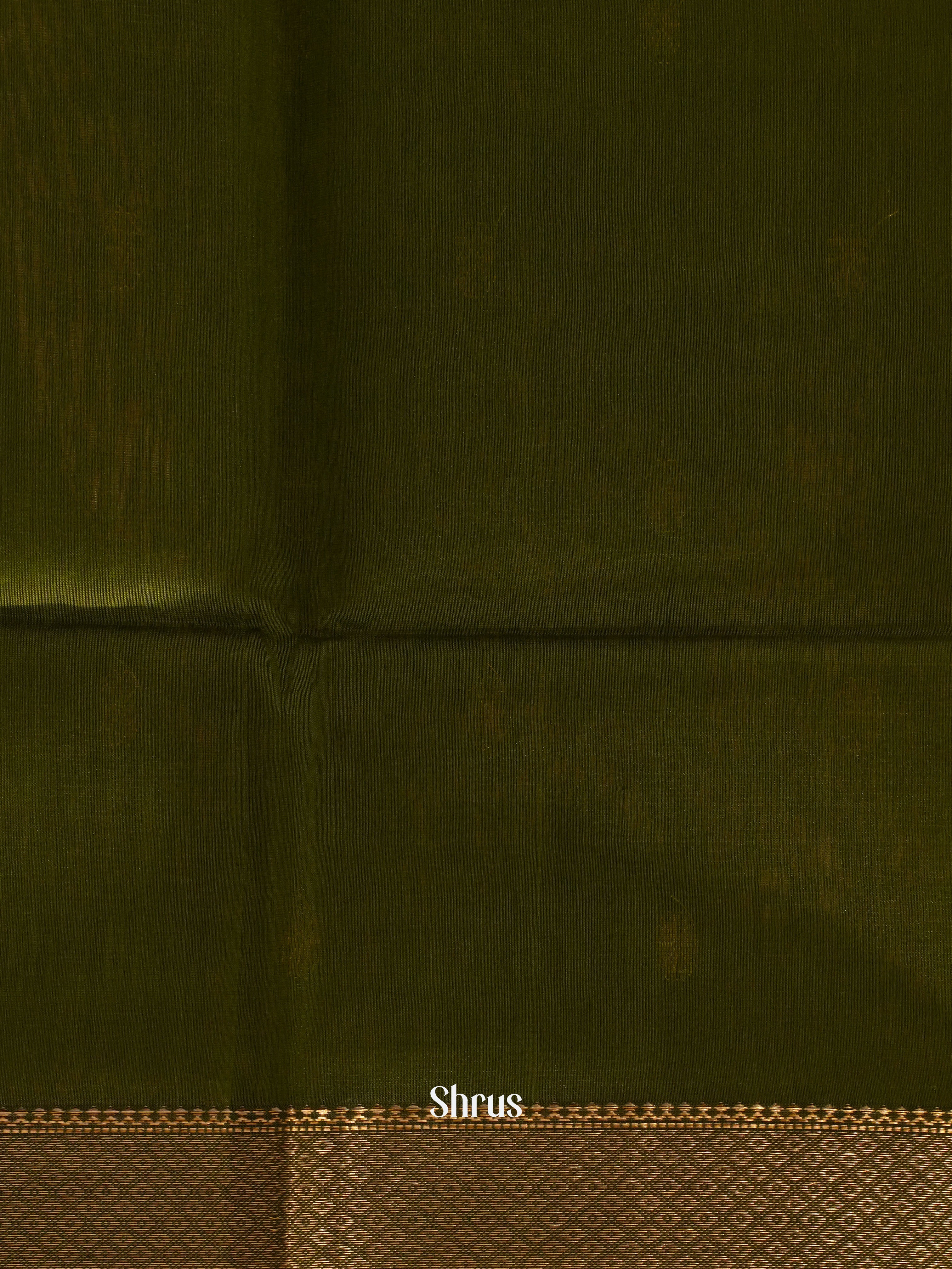 Green(Single Tone) -Maheshwari silkcotton Saree - Shop on ShrusEternity.com