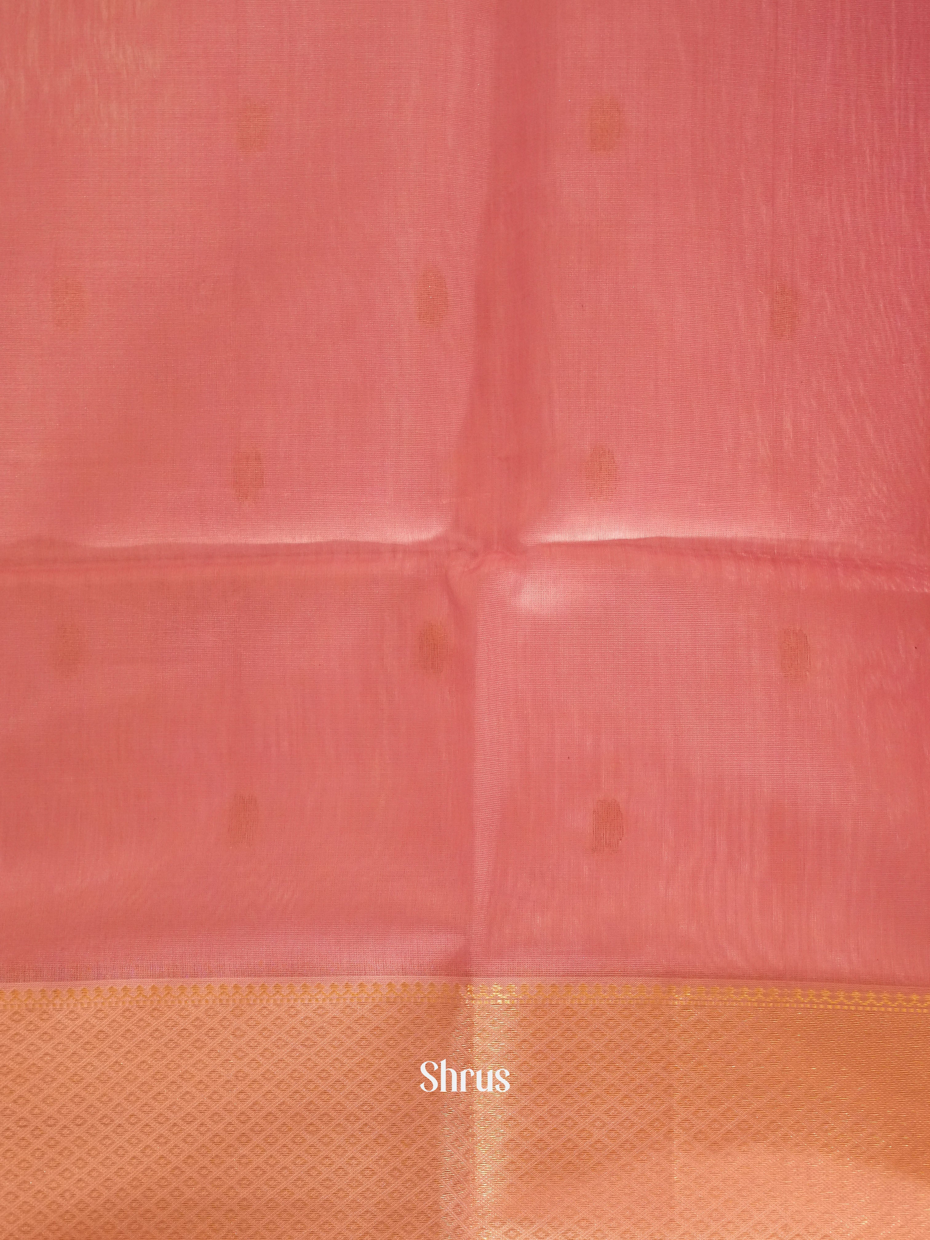 Pink(Single Tone) - Maheshwari silkcotton Saree - Shop on ShrusEternity.com