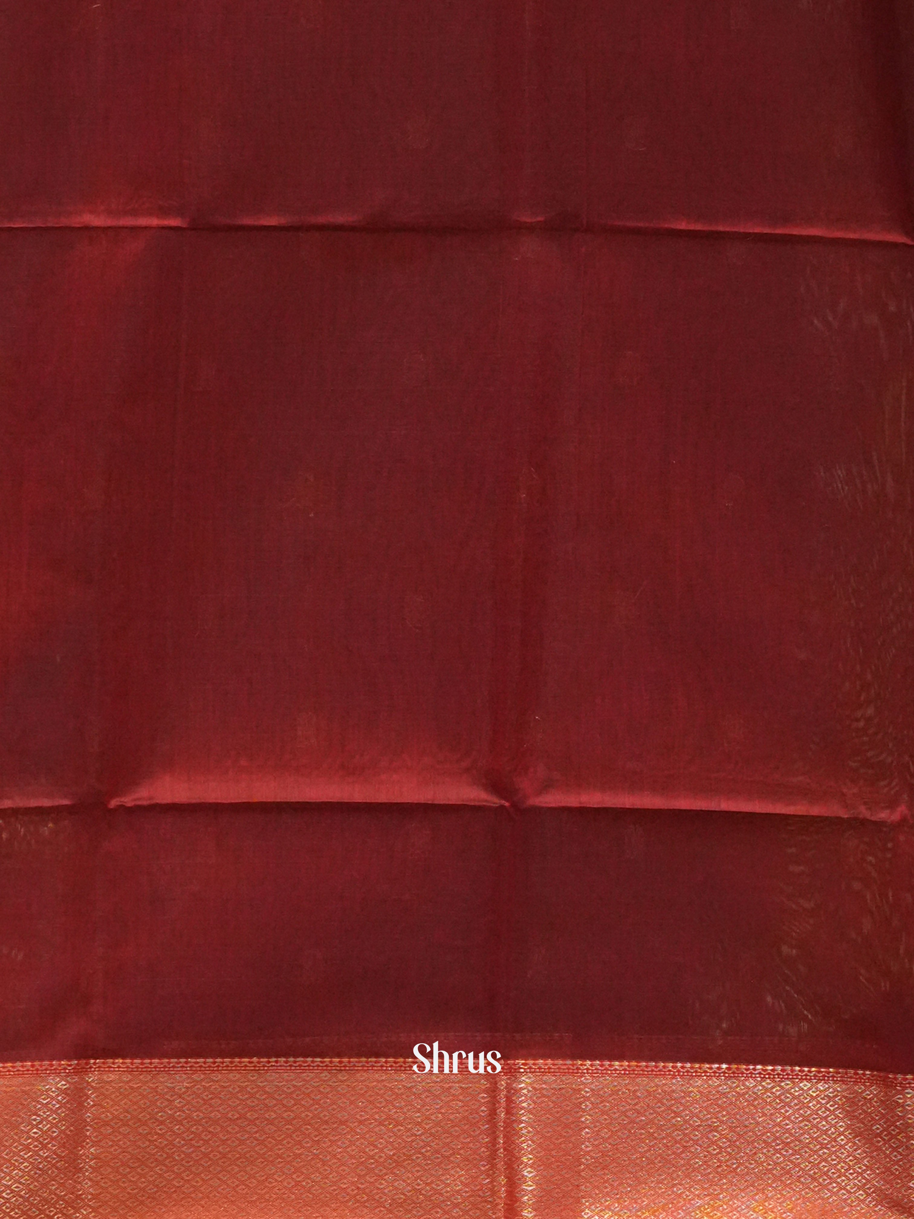 Black & Maroon - Maheshwari silkcotton Saree - Shop on ShrusEternity.com