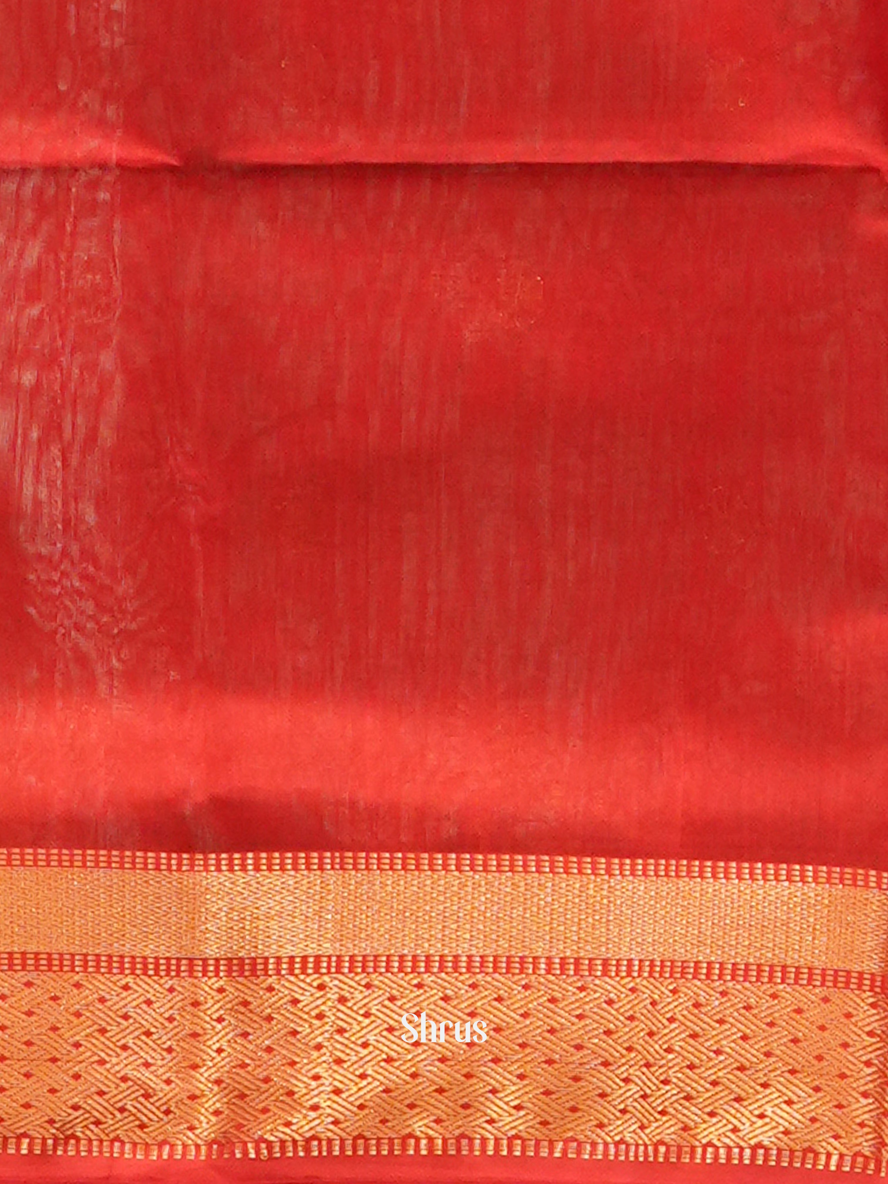 Red(single Tone) - Maheswari sico Saree - Shop on ShrusEternity.com
