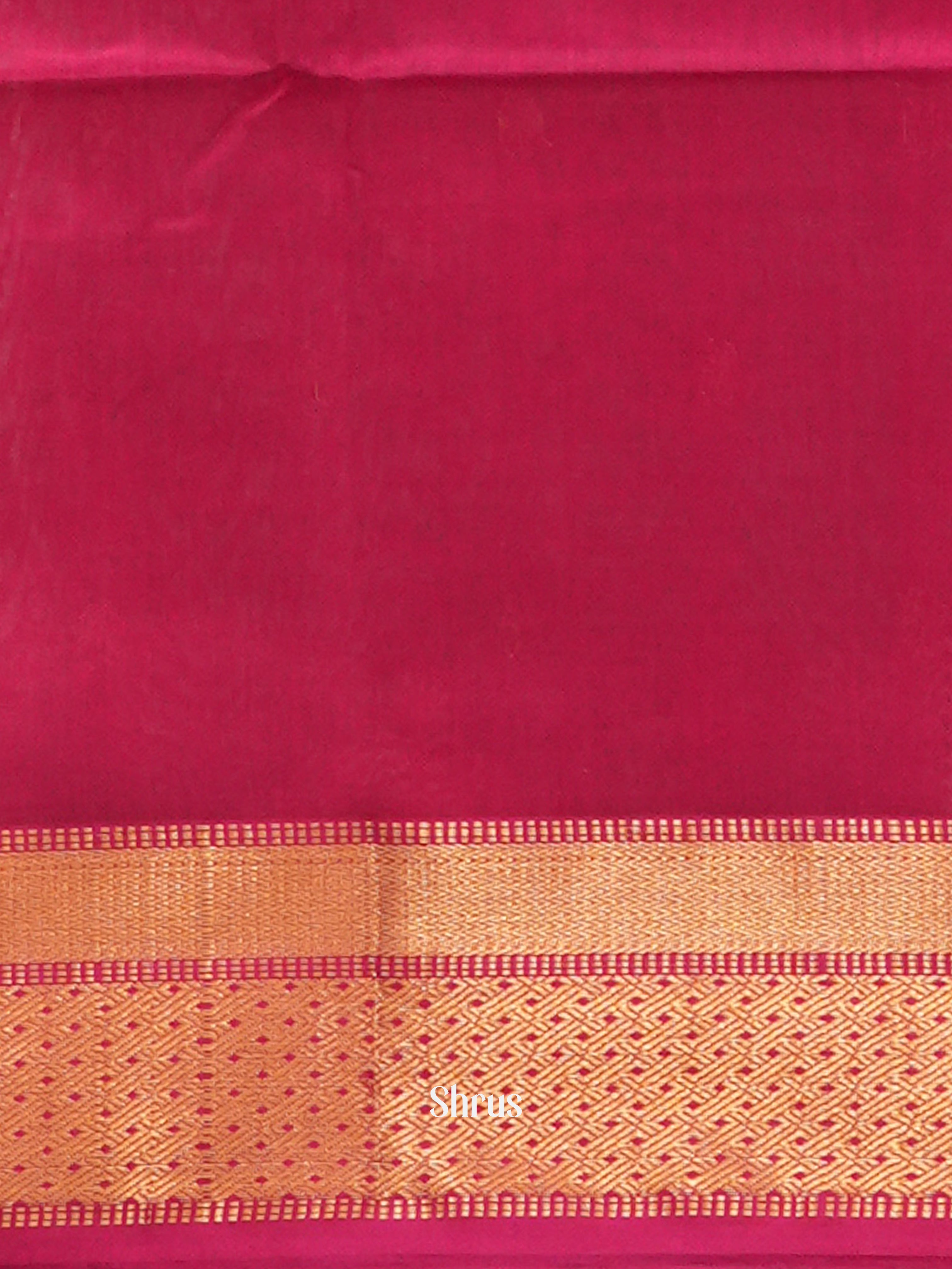 Pink(Single Tone) - Maheswari sico Saree - Shop on ShrusEternity.com
