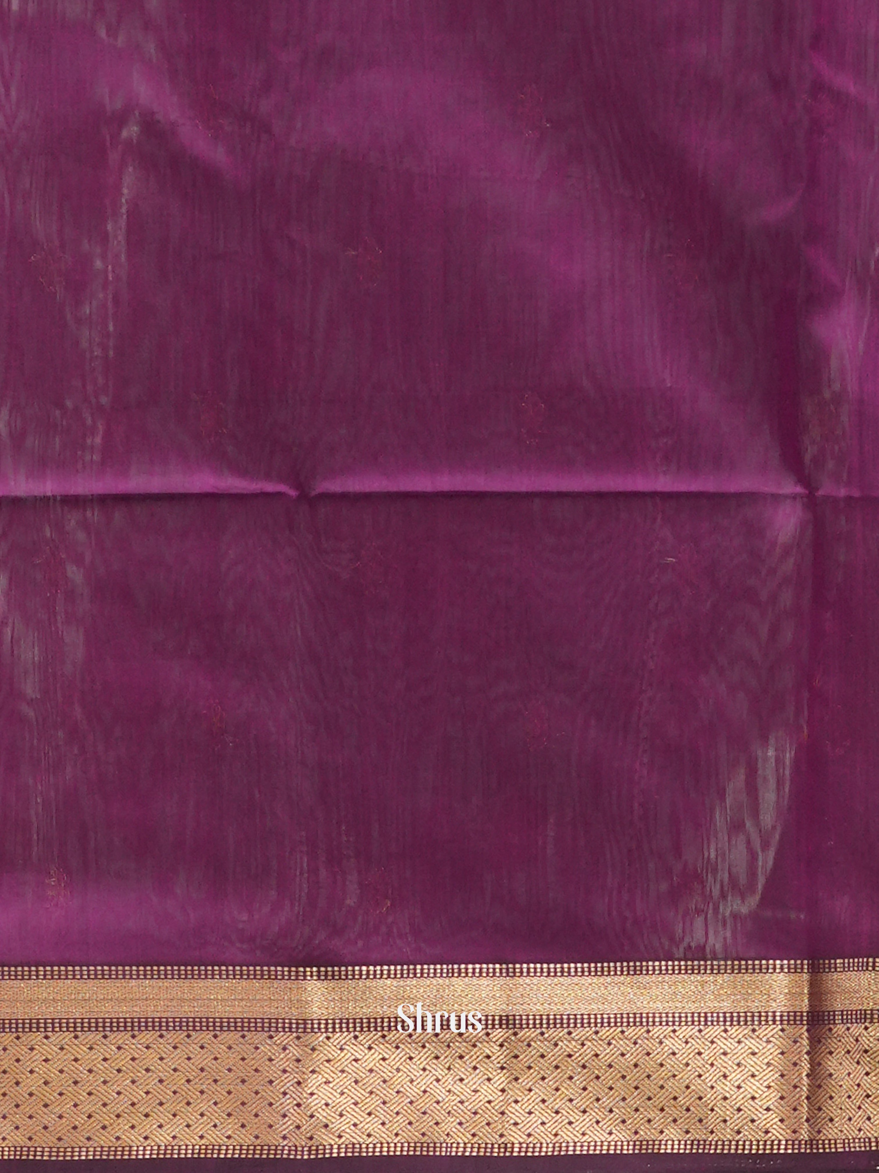 Purple(Single Tone)- Maheswari sico Saree - Shop on ShrusEternity.com