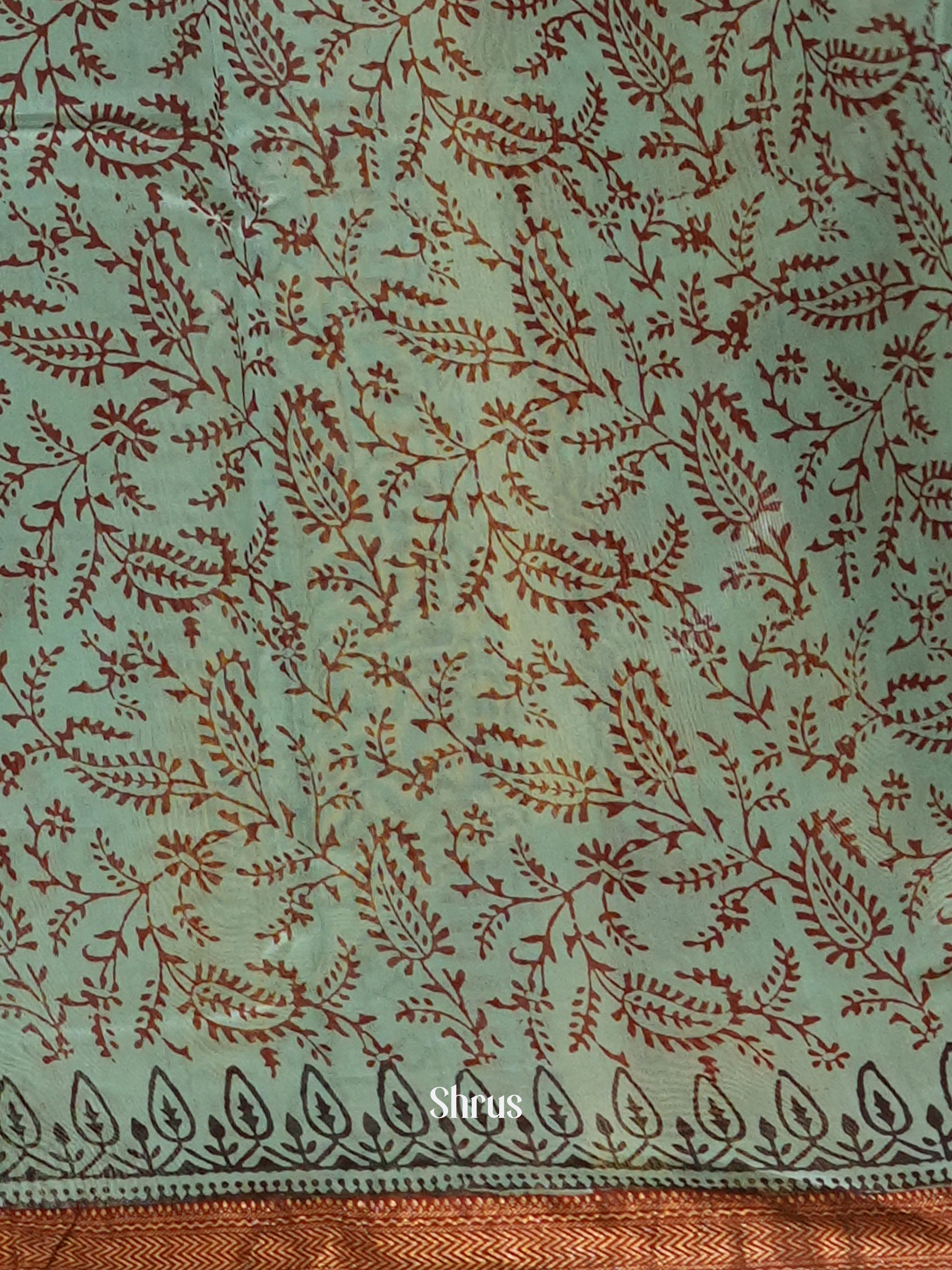 Blue & Maroon - Maheswari sico Saree - Shop on ShrusEternity.com