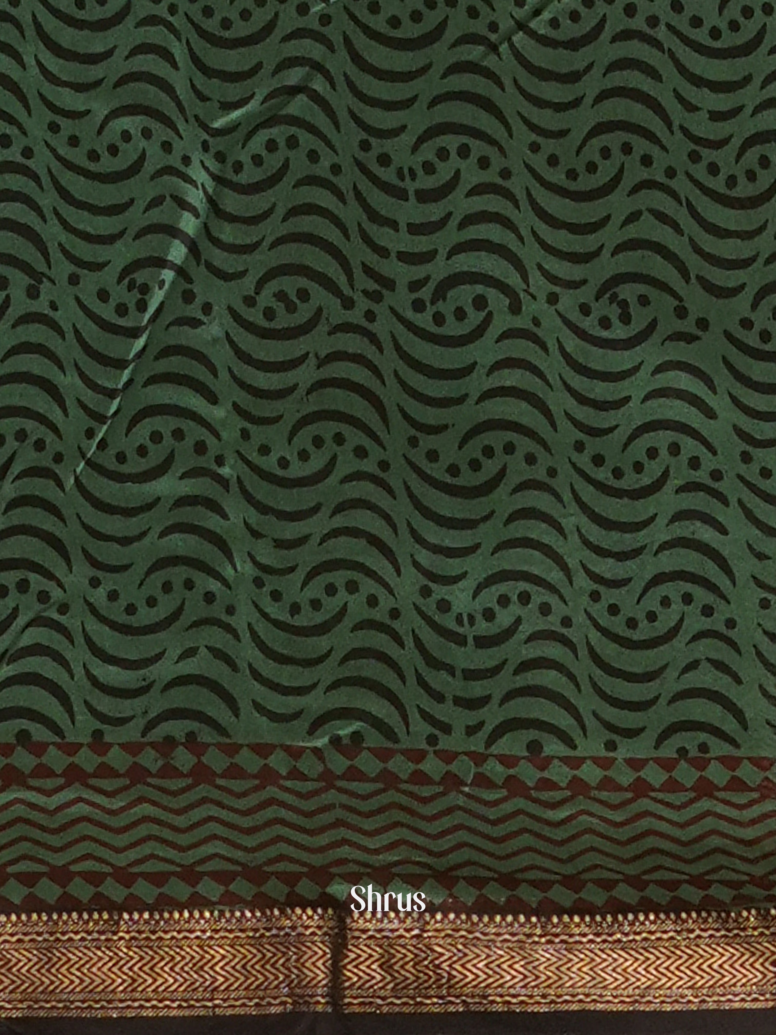 Green & Black- Maheswari sico Saree - Shop on ShrusEternity.com