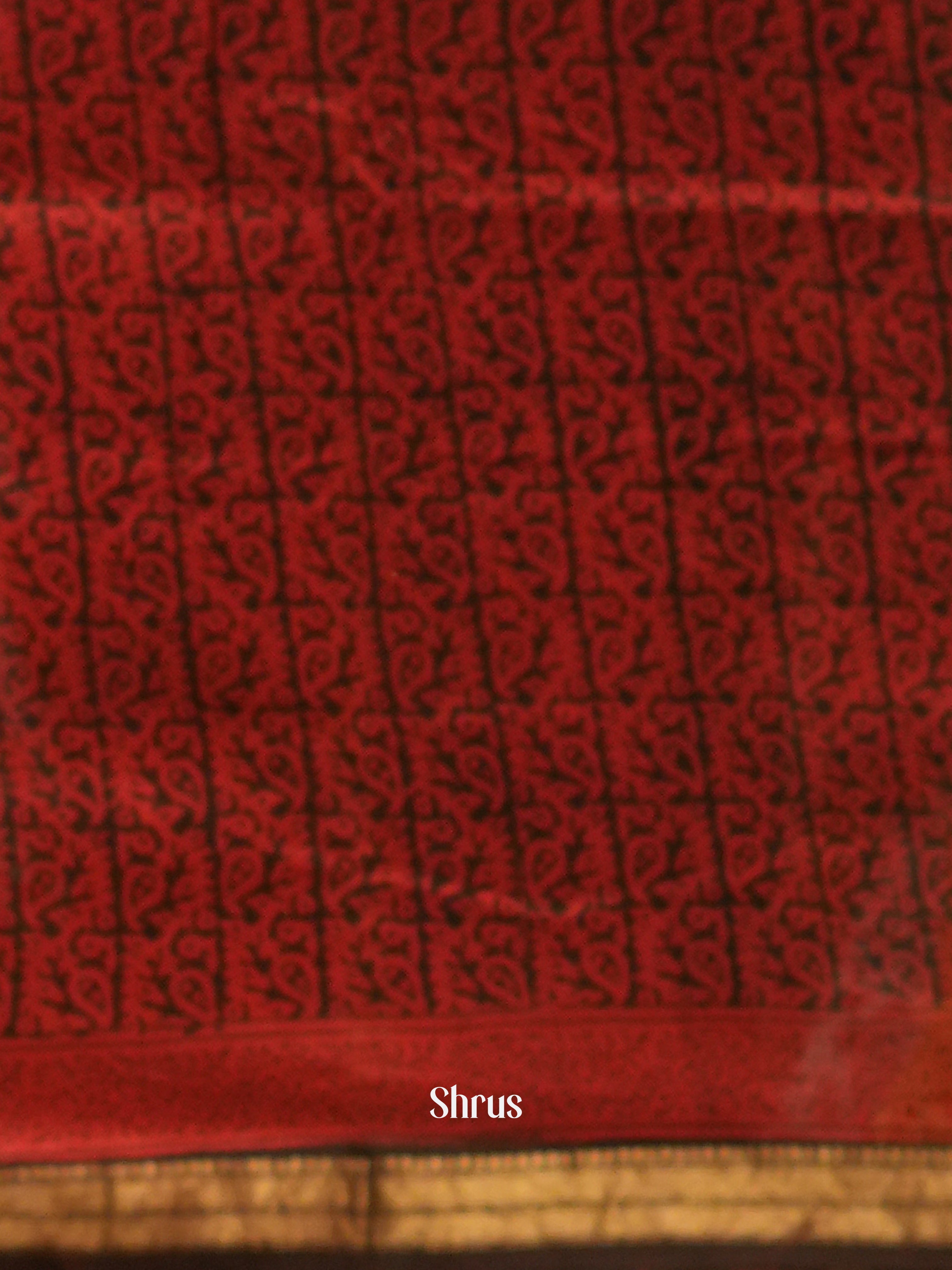 Red & Black- Maheswari sico Saree - Shop on ShrusEternity.com