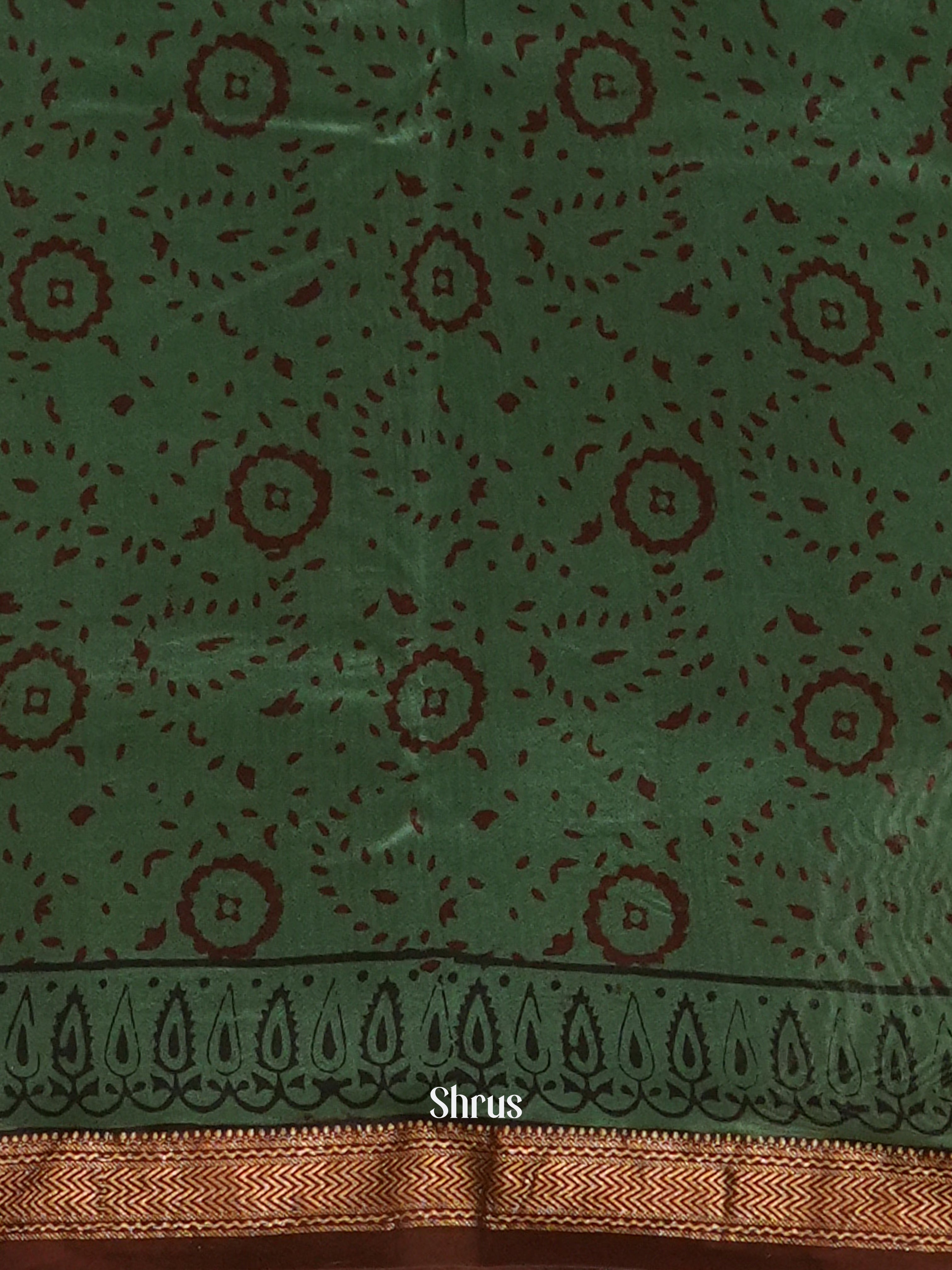 Green & Black - Maheswari sico Saree - Shop on ShrusEternity.com