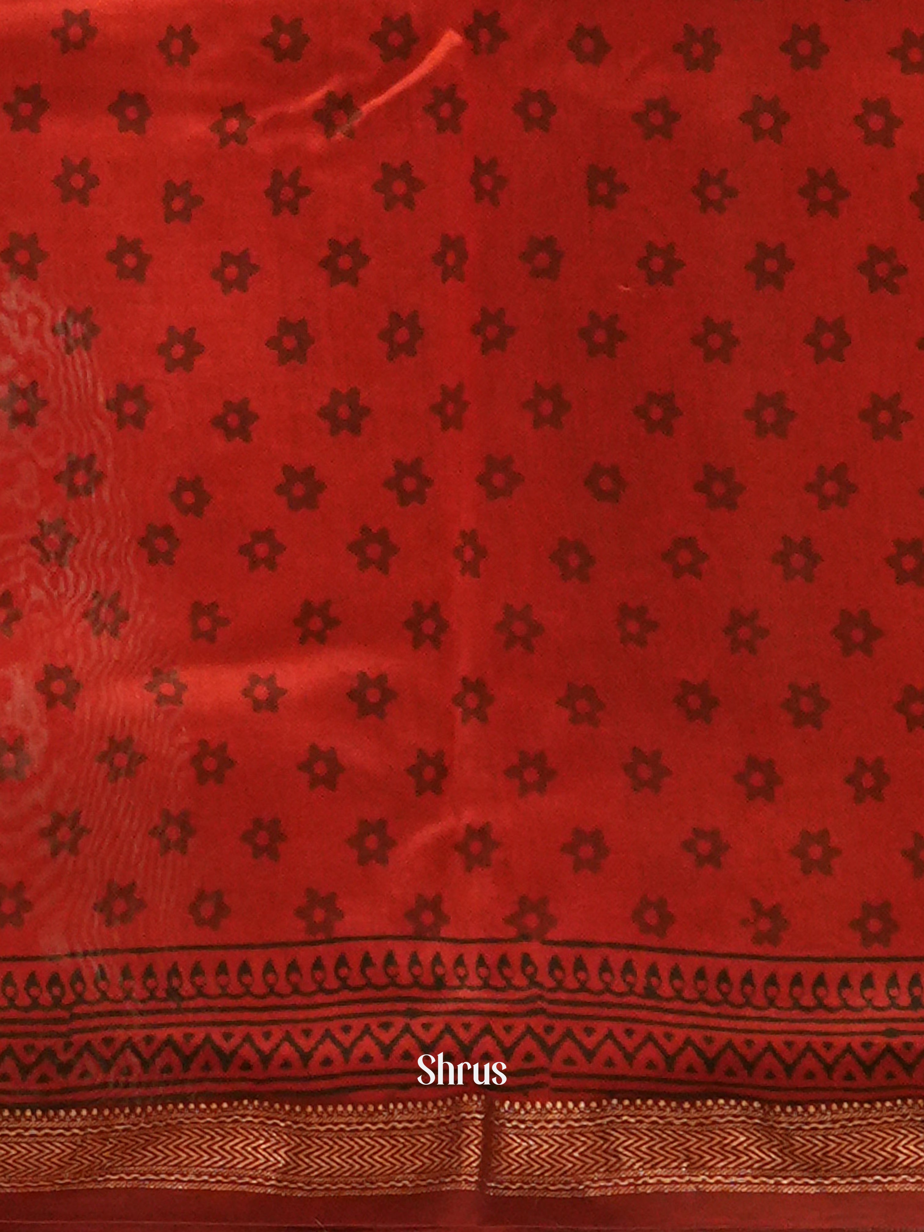 Red - Maheswari sico Saree - Shop on ShrusEternity.com