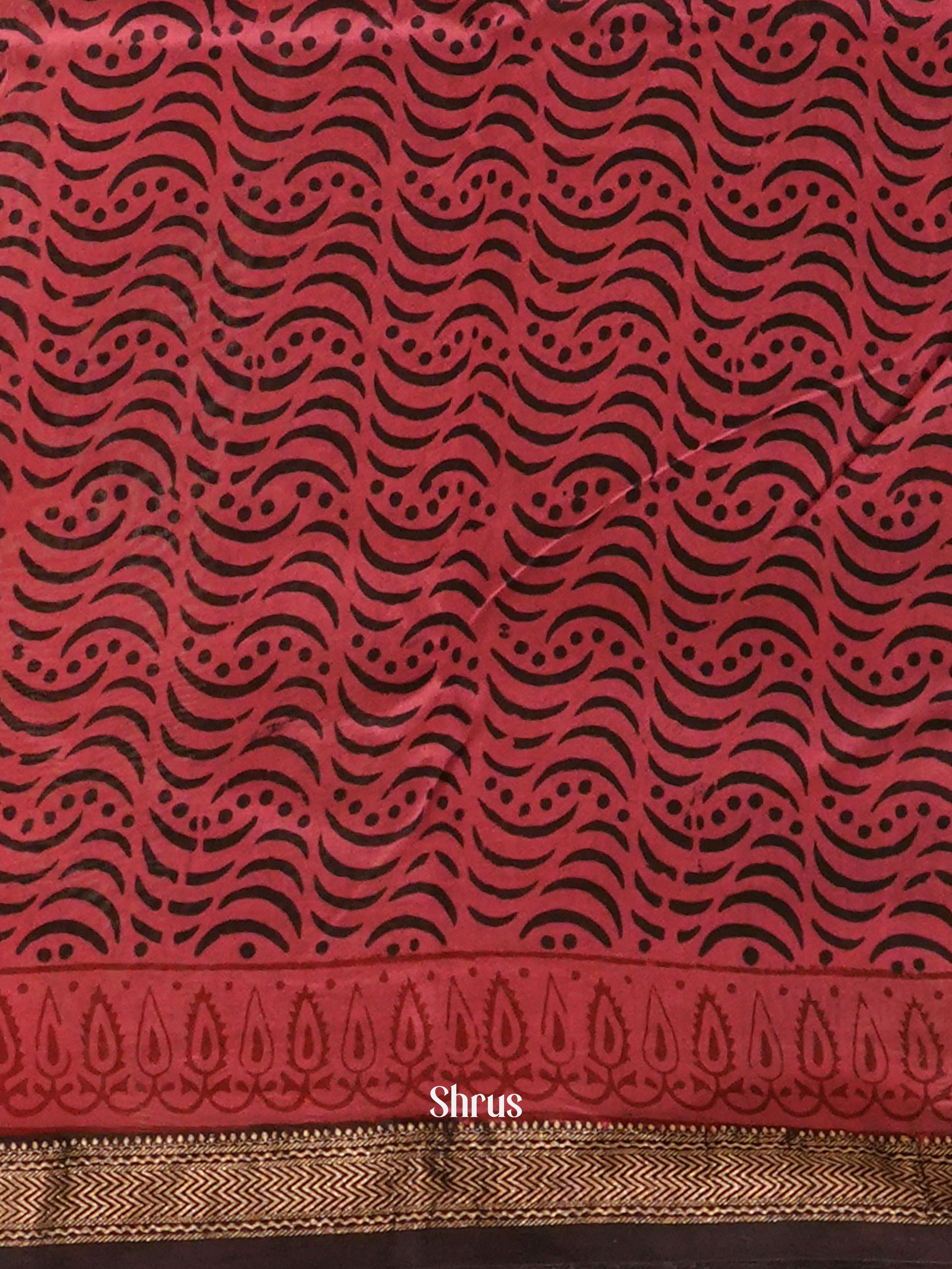 Pink & Black - Maheswari sico Saree - Shop on ShrusEternity.com