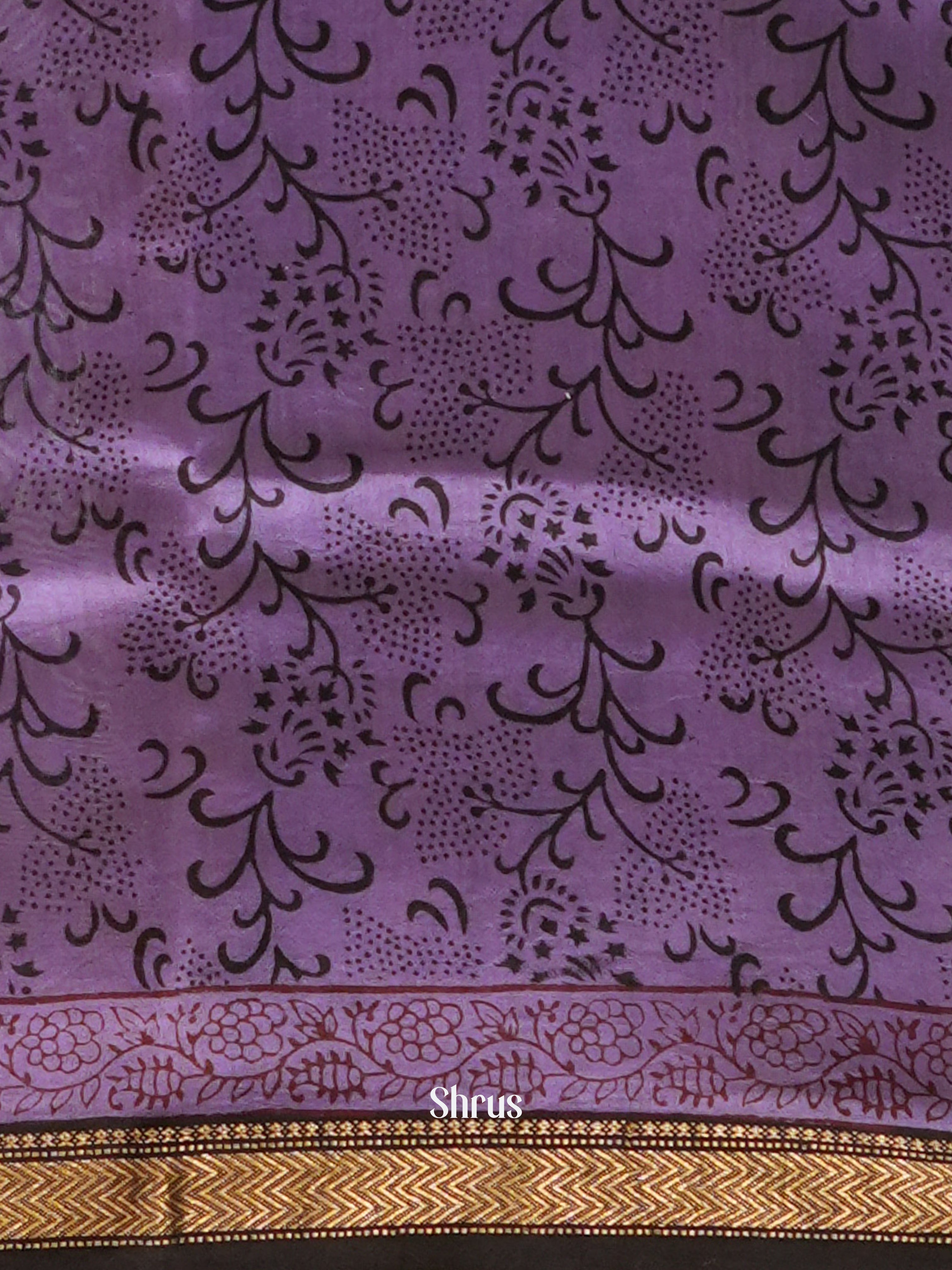 Black & Purple - Maheswari sico Saree - Shop on ShrusEternity.com