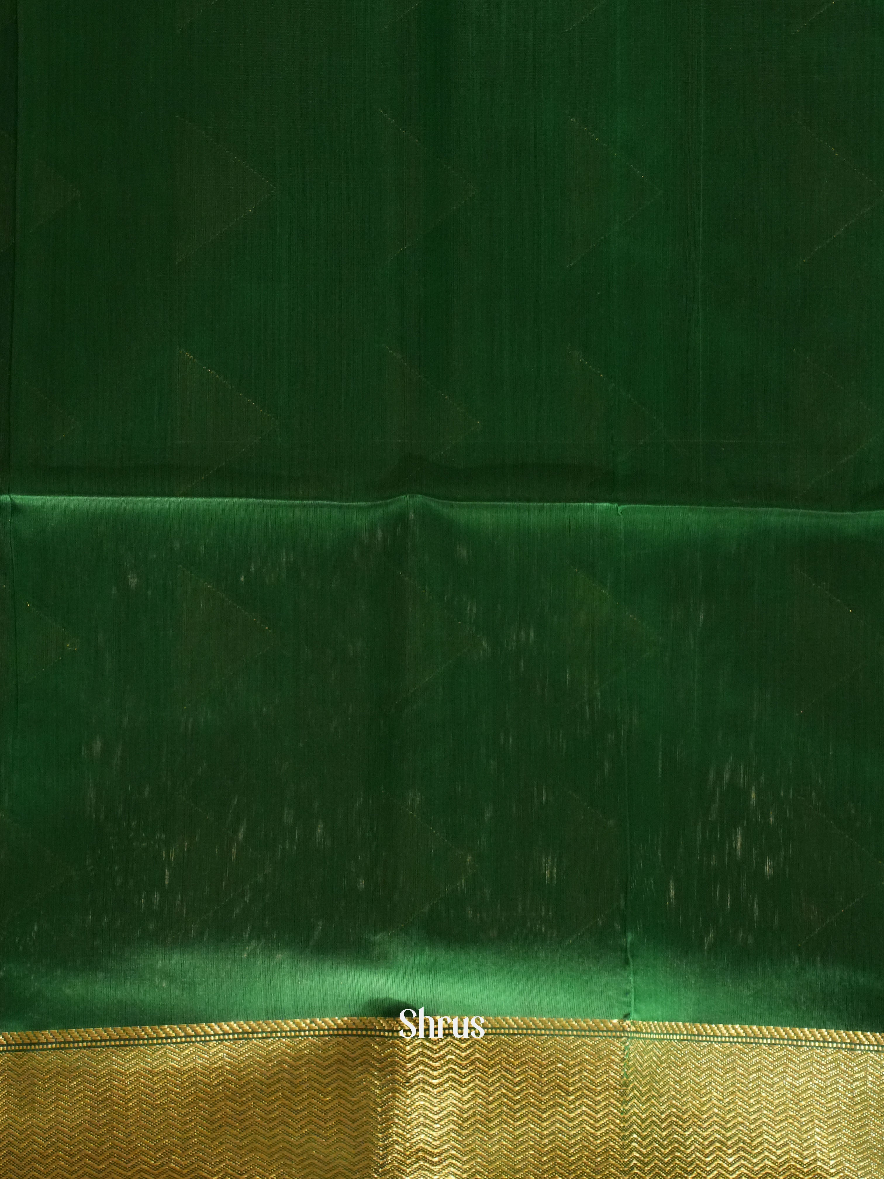 Green (Single Tone) -Maheshwari silkcotton Saree - Shop on ShrusEternity.com