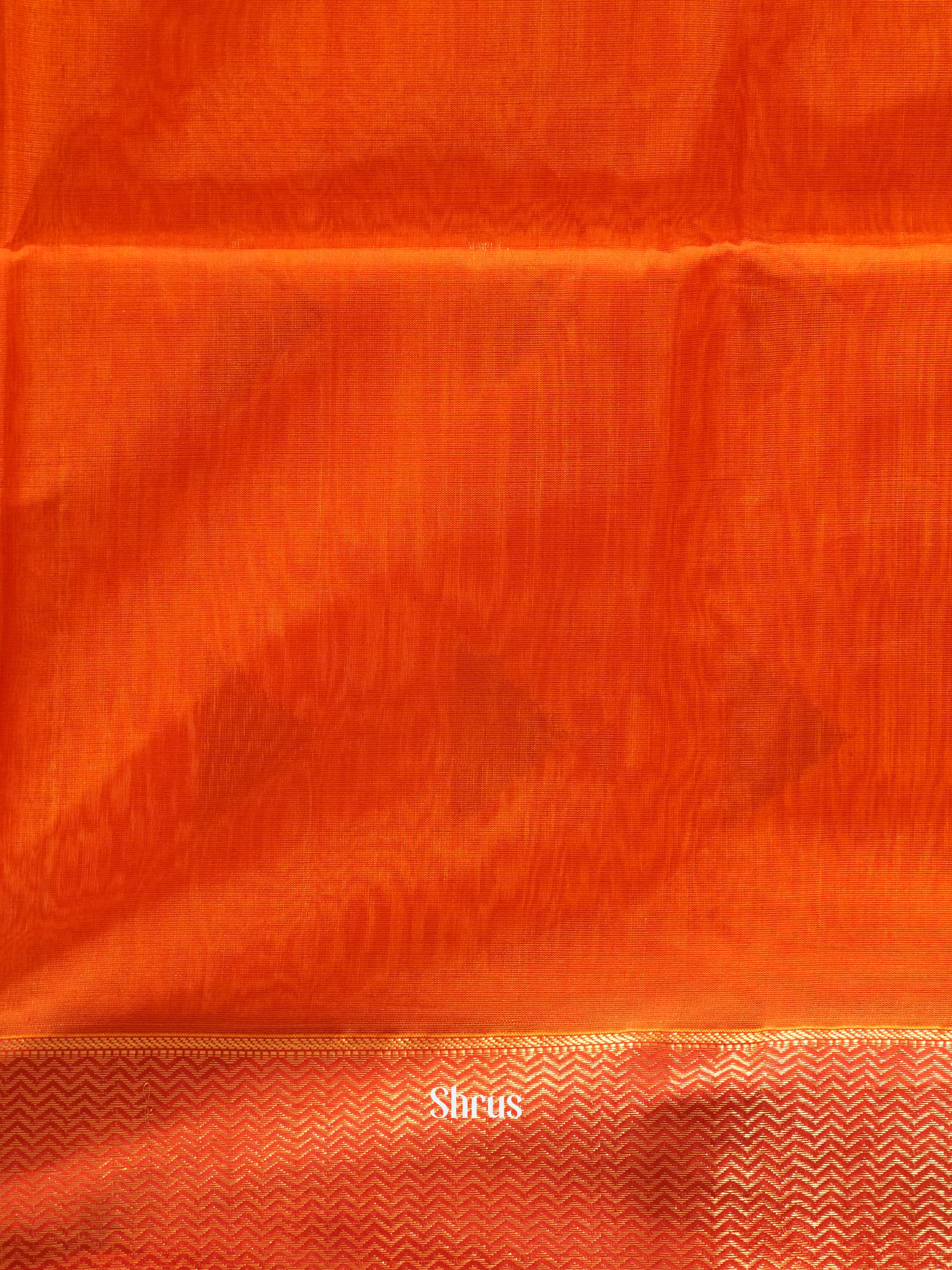 Yellow & Red - Maheshwari silkcotton Saree - Shop on ShrusEternity.com
