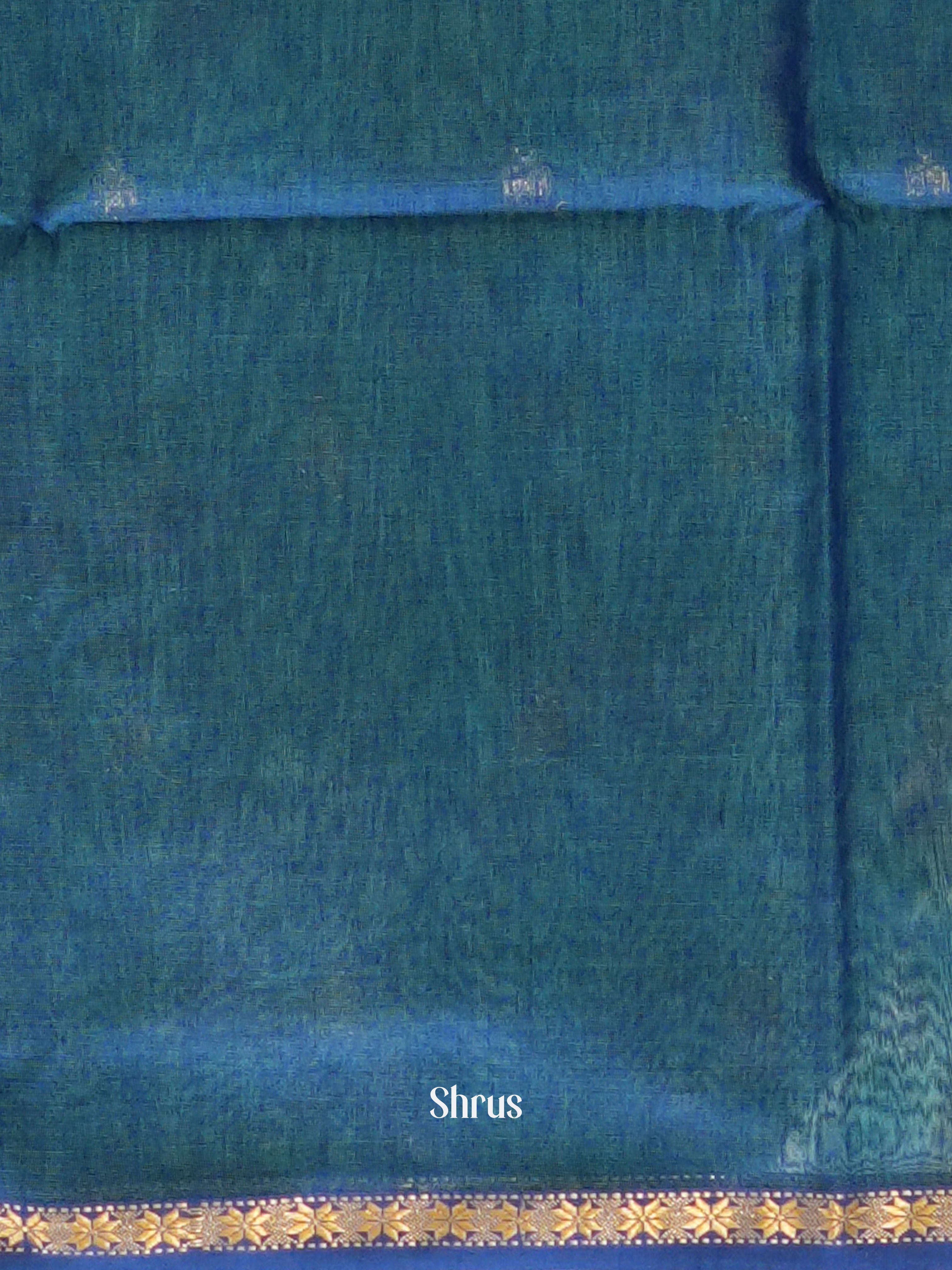 Teal & Blue - Maheswari sico Saree - Shop on ShrusEternity.com