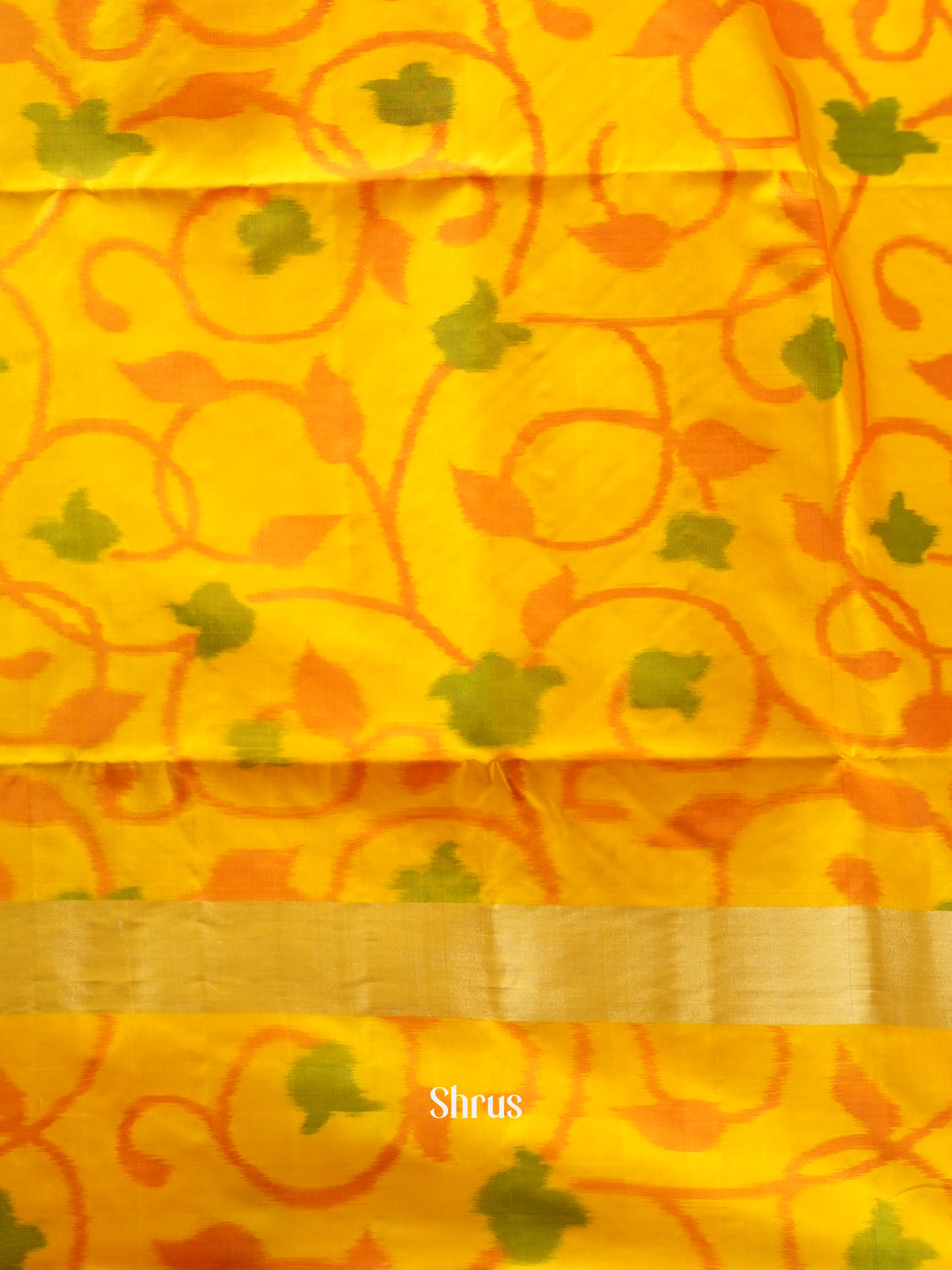 Black & Yellow - Soft Silk Saree - Shop on ShrusEternity.com