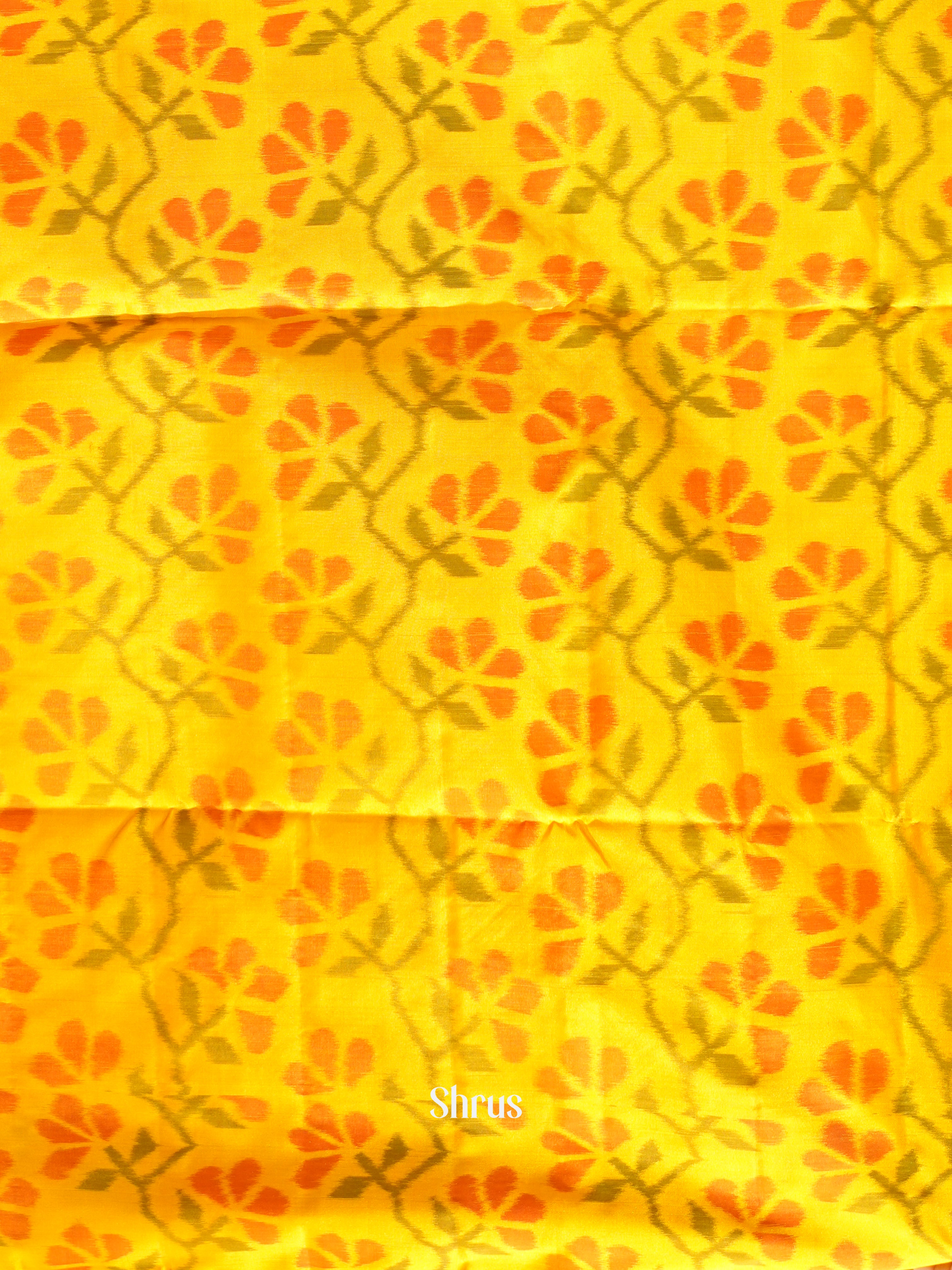 Orange & Yellow - Soft Silk Saree - Shop on ShrusEternity.com