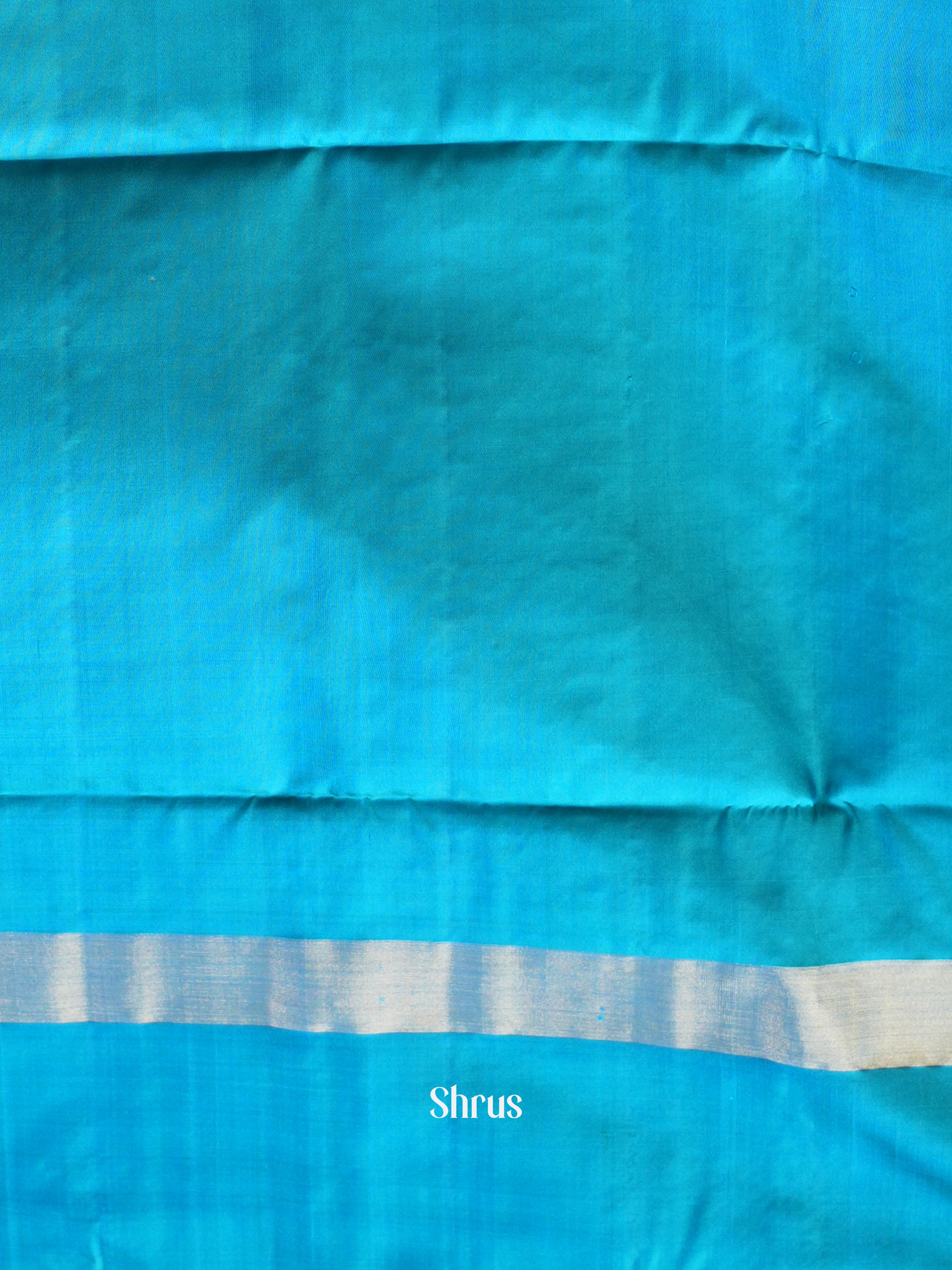 Pink & Blue - Soft Silk Saree - Shop on ShrusEternity.com