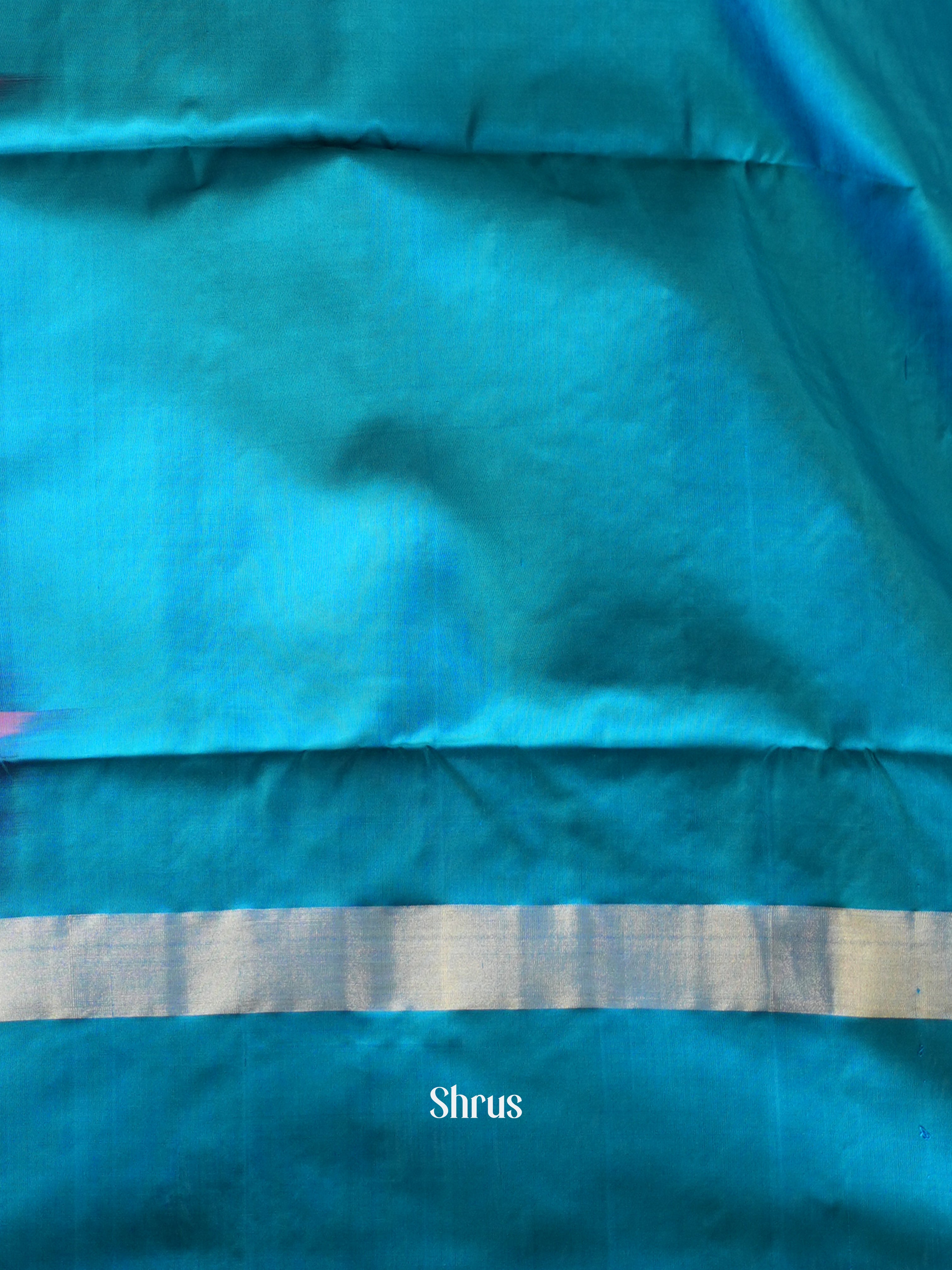 Red & Blue - Soft Silk Saree - Shop on ShrusEternity.com