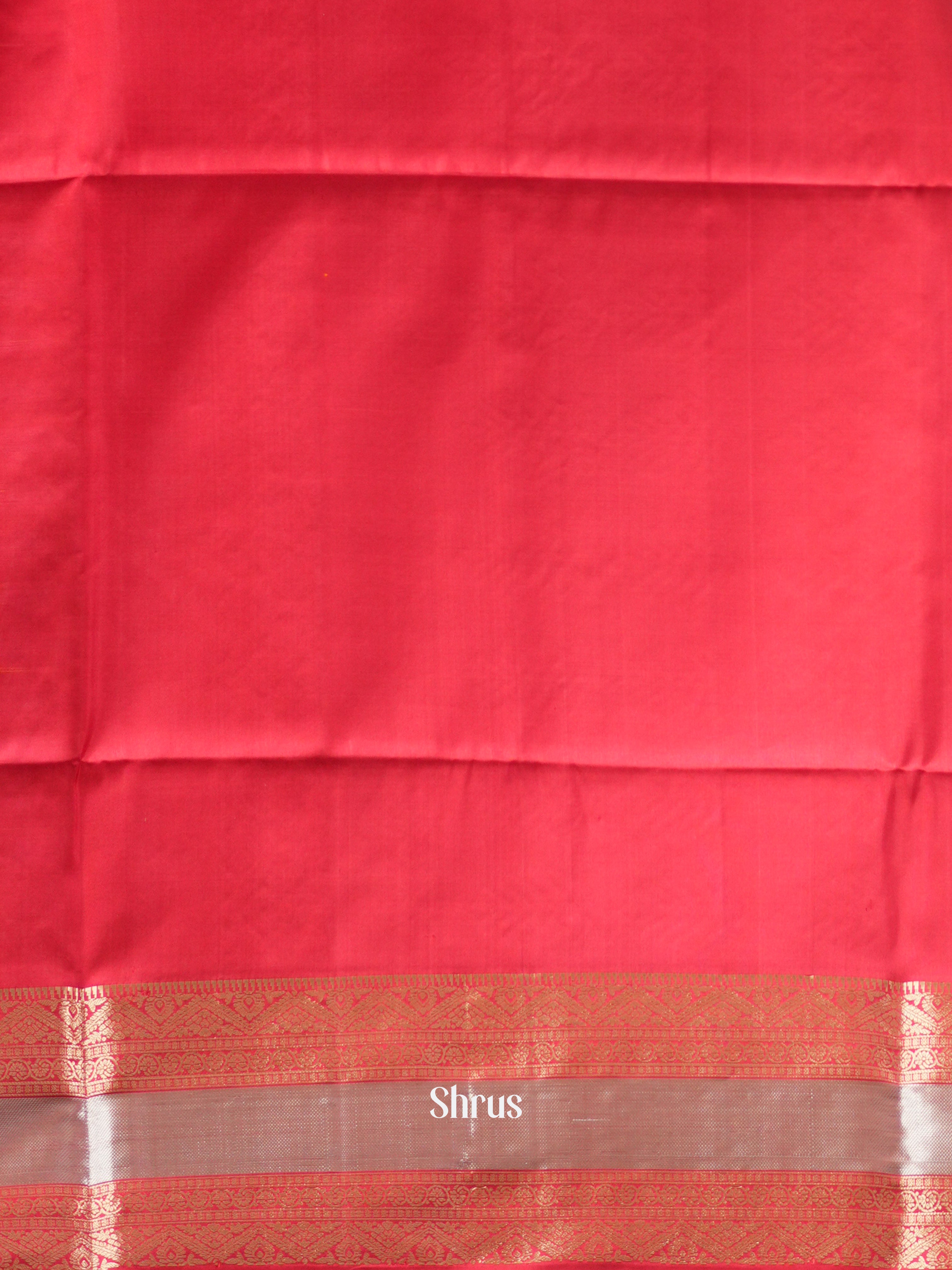 Orange & Red - Soft Silk Saree - Shop on ShrusEternity.com