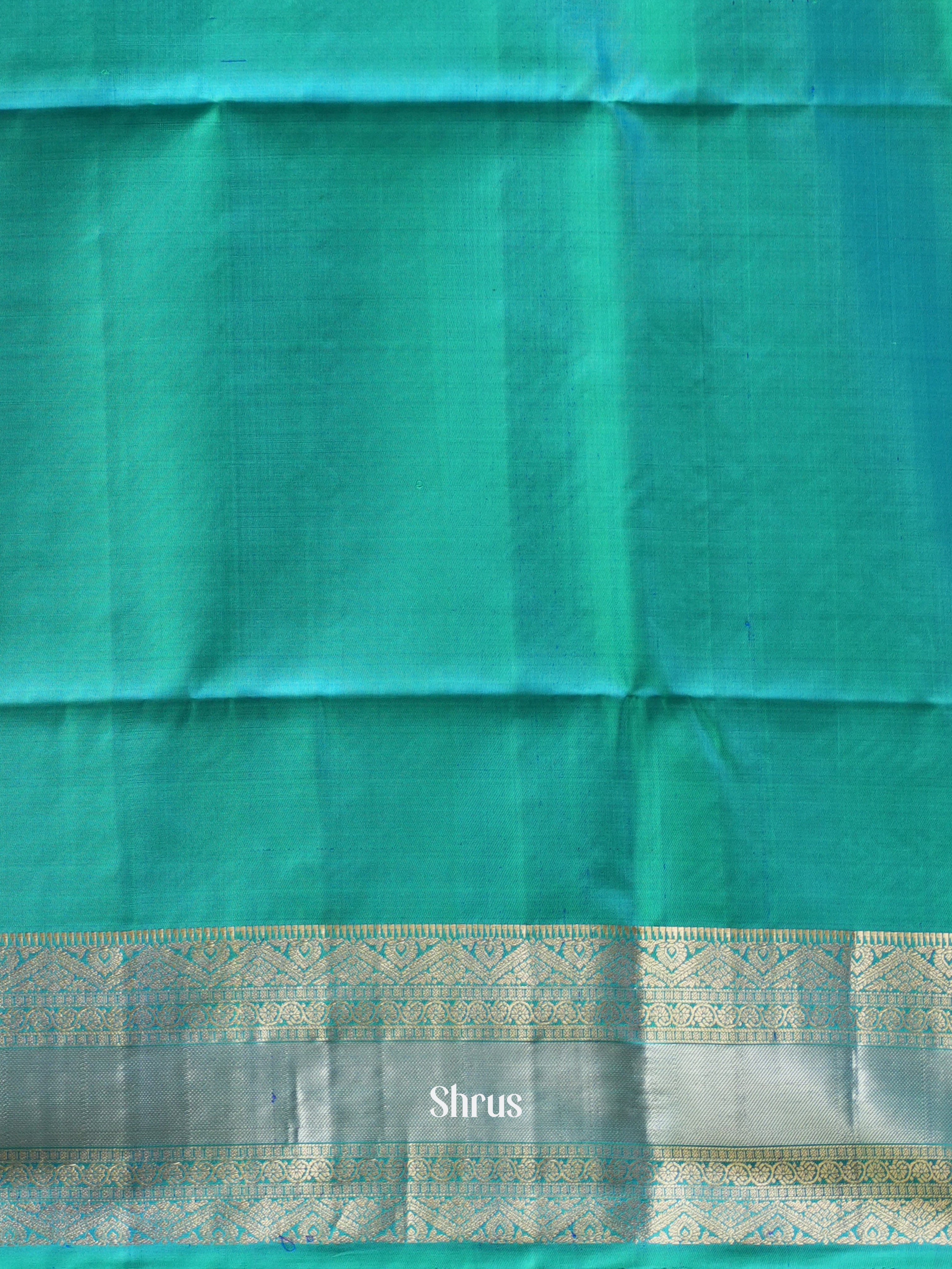 Purple & Teal - Soft Silk Saree - Shop on ShrusEternity.com