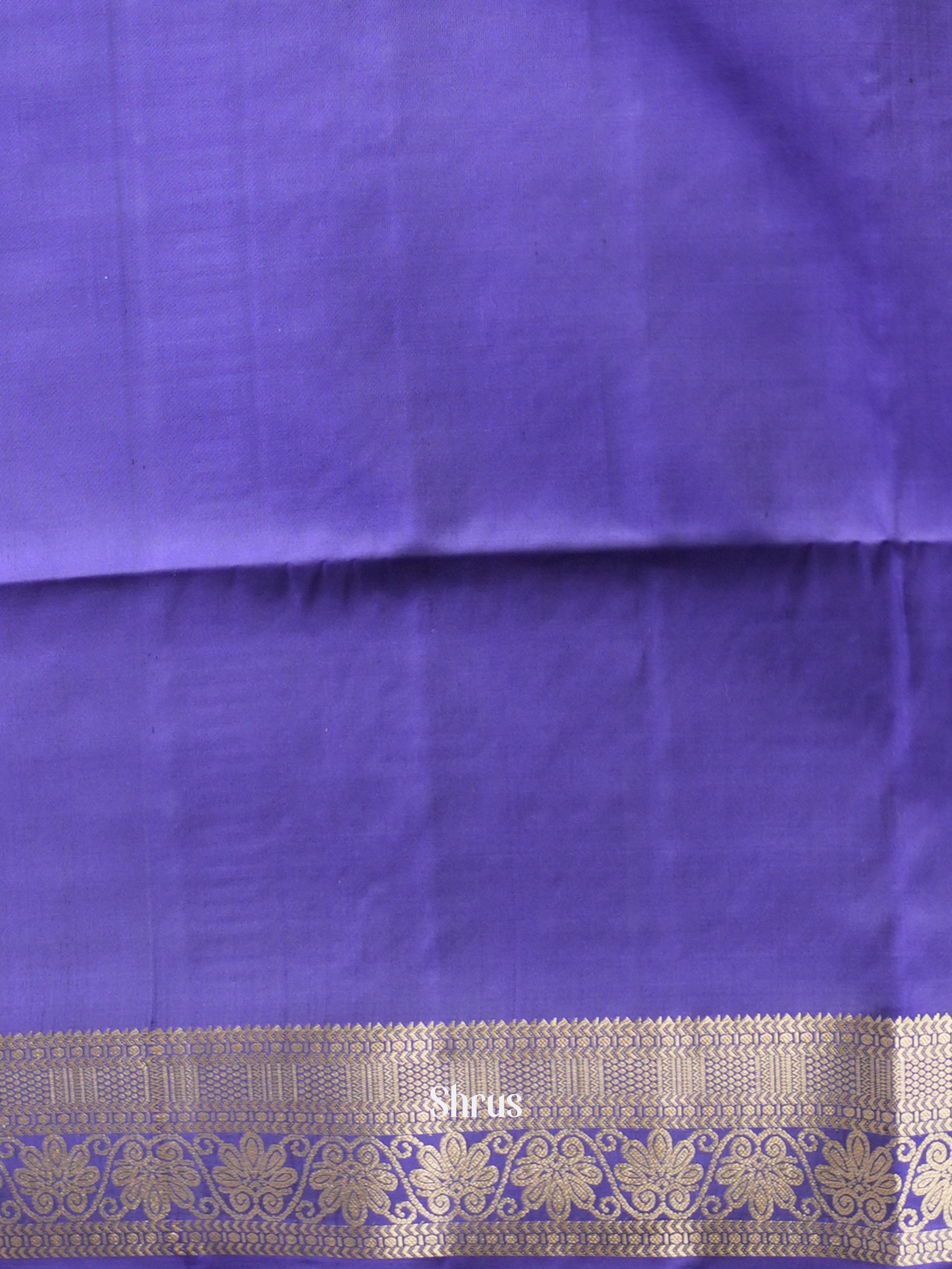 Grey & Purple - Soft Silk Saree - Shop on ShrusEternity.com
