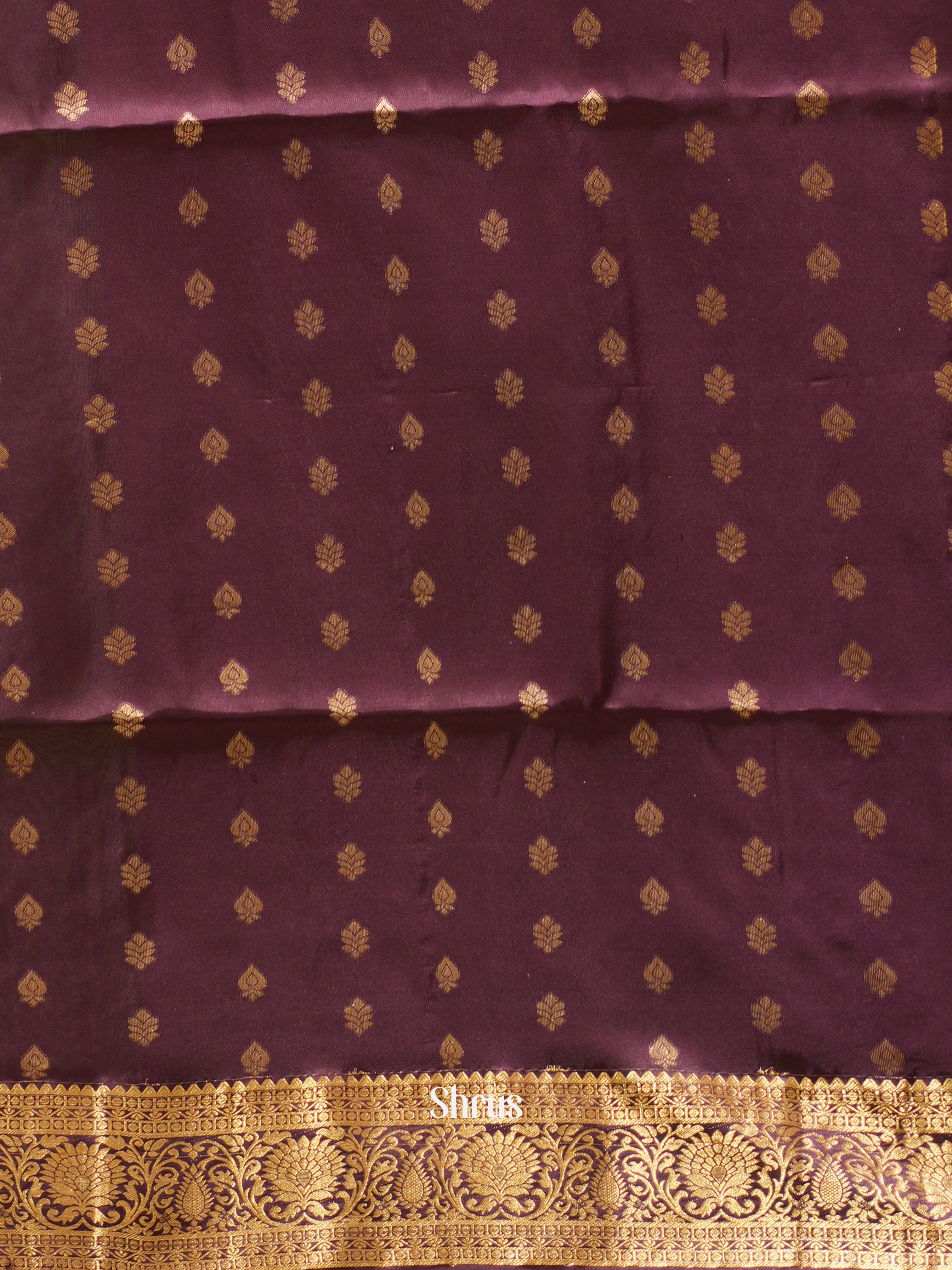 Pista Green & Brown - Soft Silk Saree - Shop on ShrusEternity.com