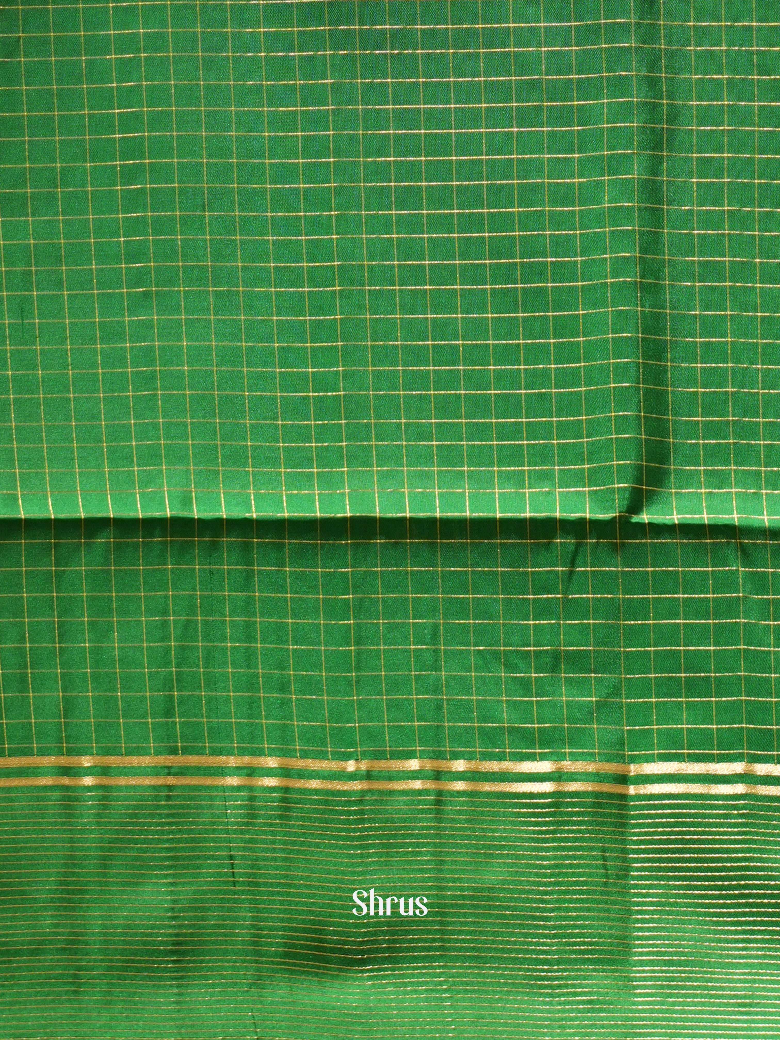 Wine & Green - Soft Silk Saree - Shop on ShrusEternity.com